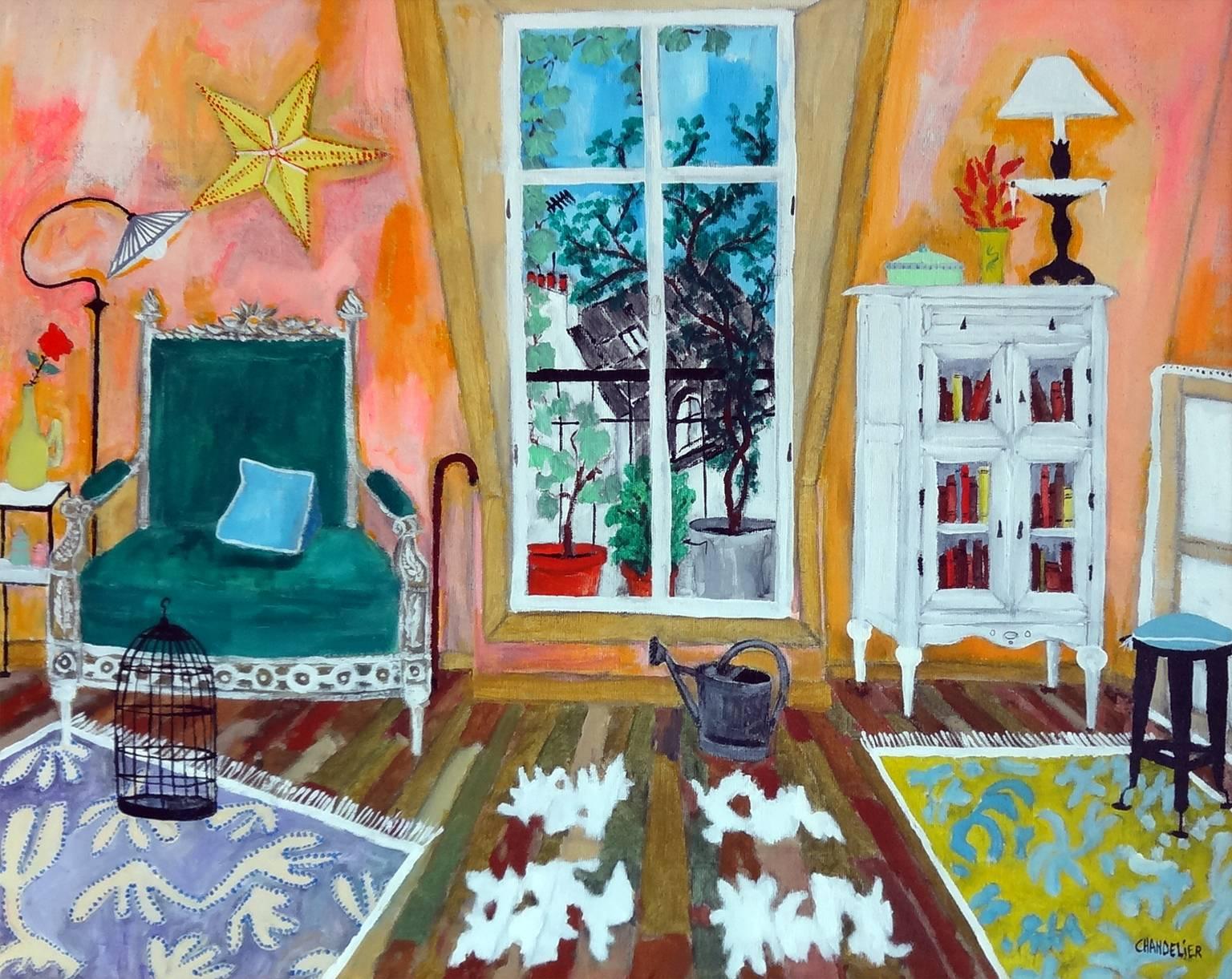 Pierre Chandelier Interior Painting - Fenetre Fermee (Closed Window)