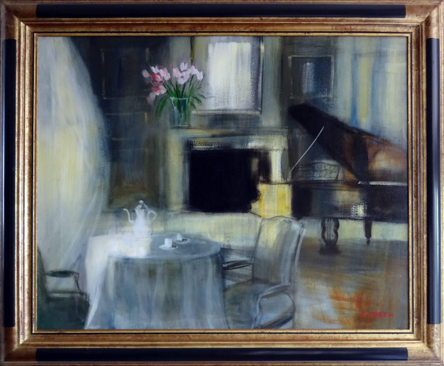 Static Atmosphere (Ambiance Statique) - Painting by Catherine Coren