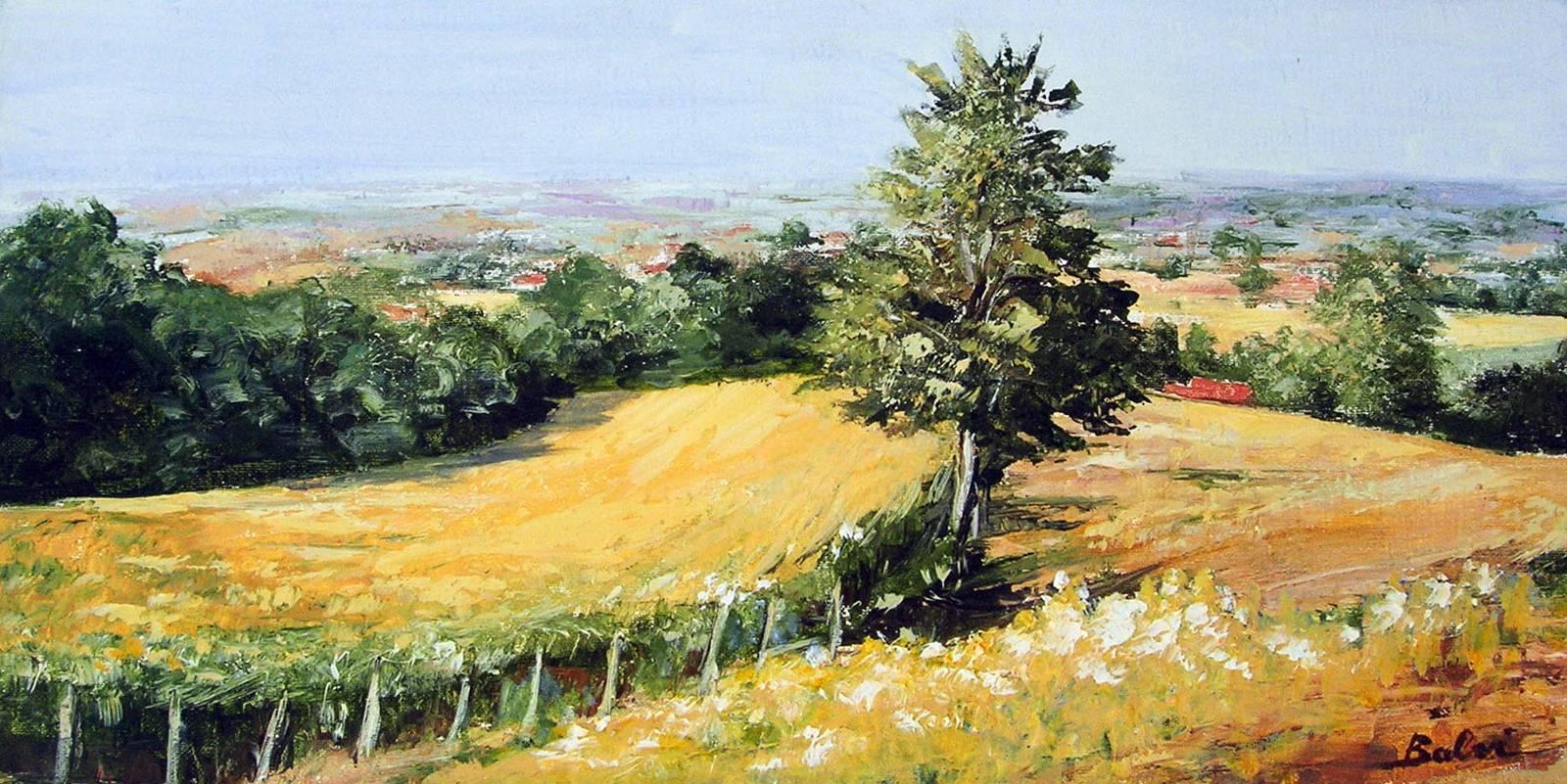 Simone Balvi Landscape Painting - Les Hauteurs de Cassel