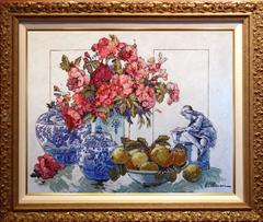 Fleurs à la statuette