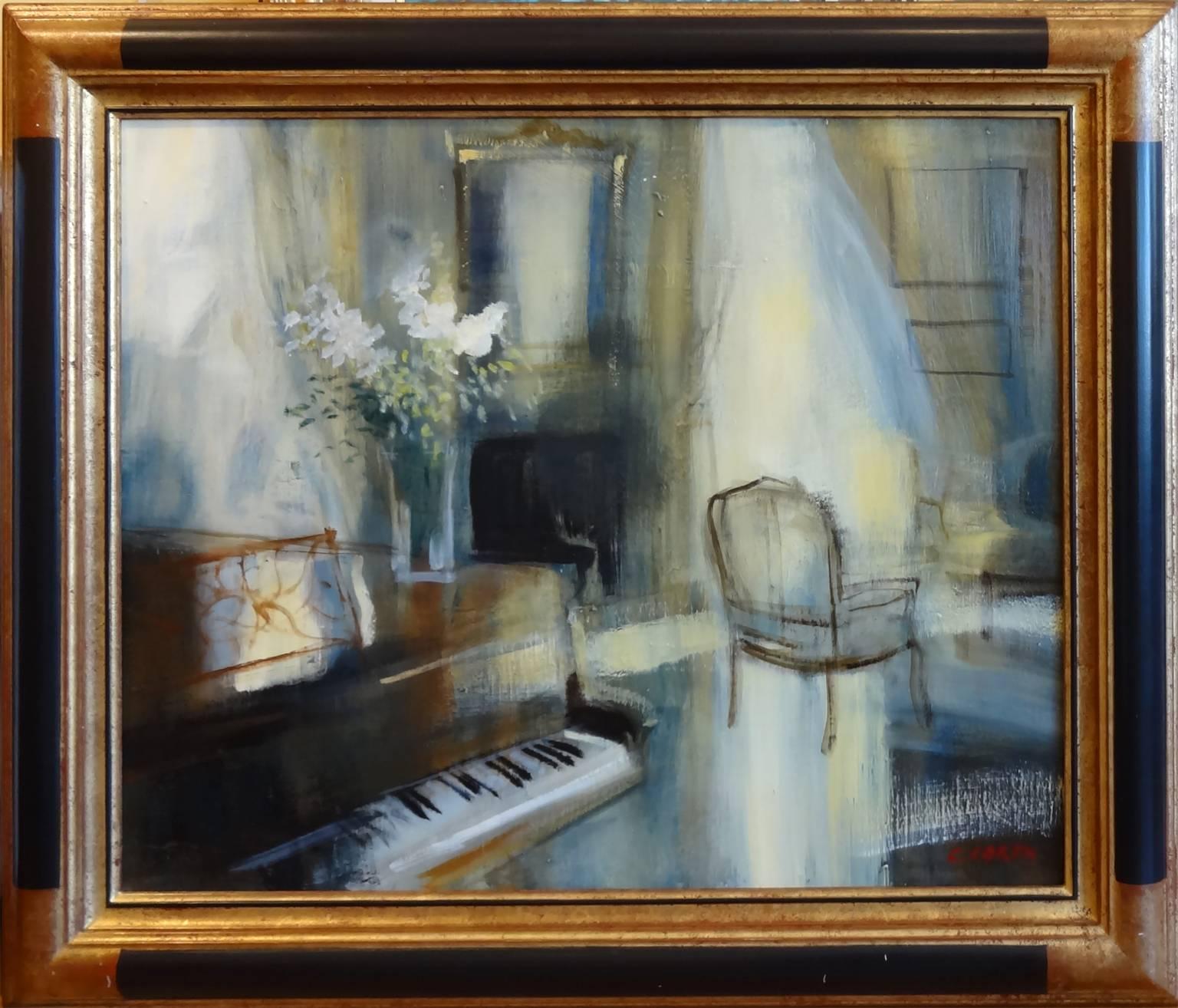 Au Pres du Piano - Painting by Catherine Coren