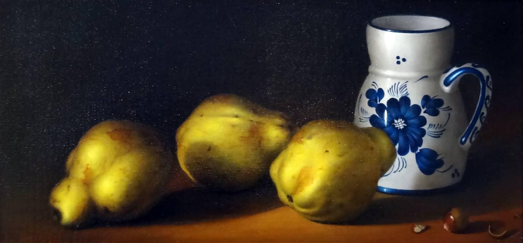 Jean-Yves Boissé Still-Life Painting - Quinces and Pitcher (Coings et Pichet)