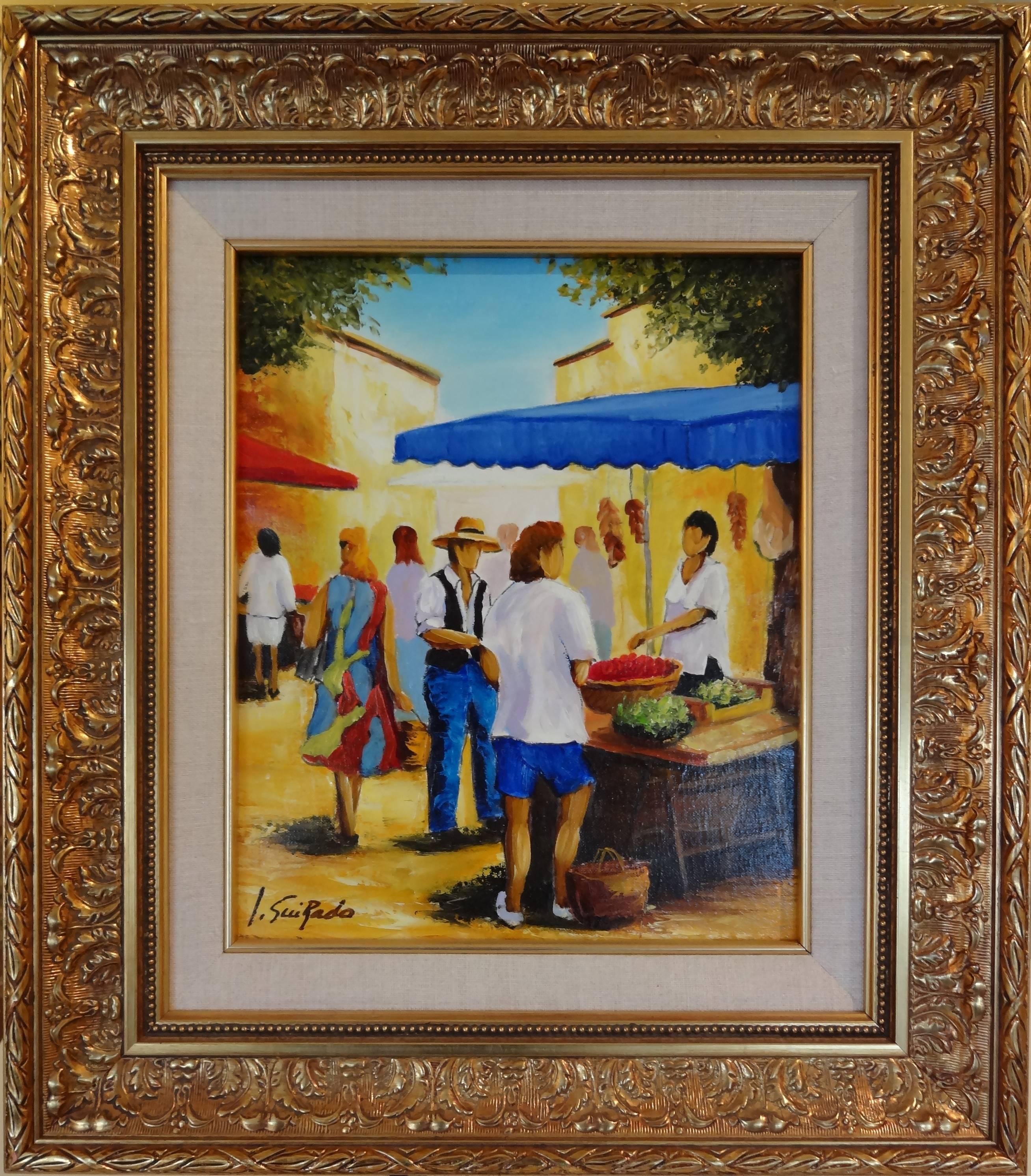 Salade et Framboises - Painting by Alain Guirado