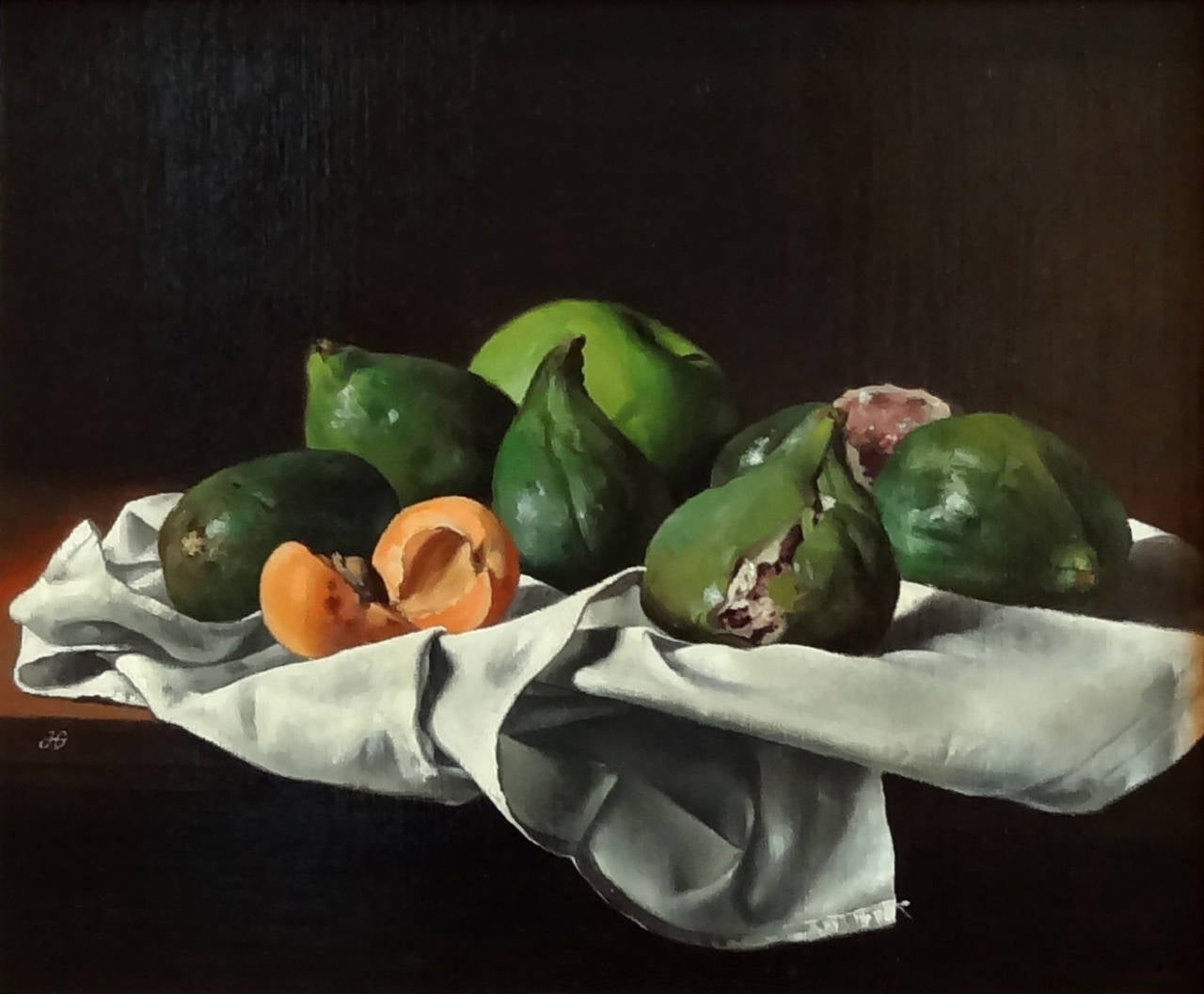 Jean Grimal Still-Life Painting - Figs (Les Figues)