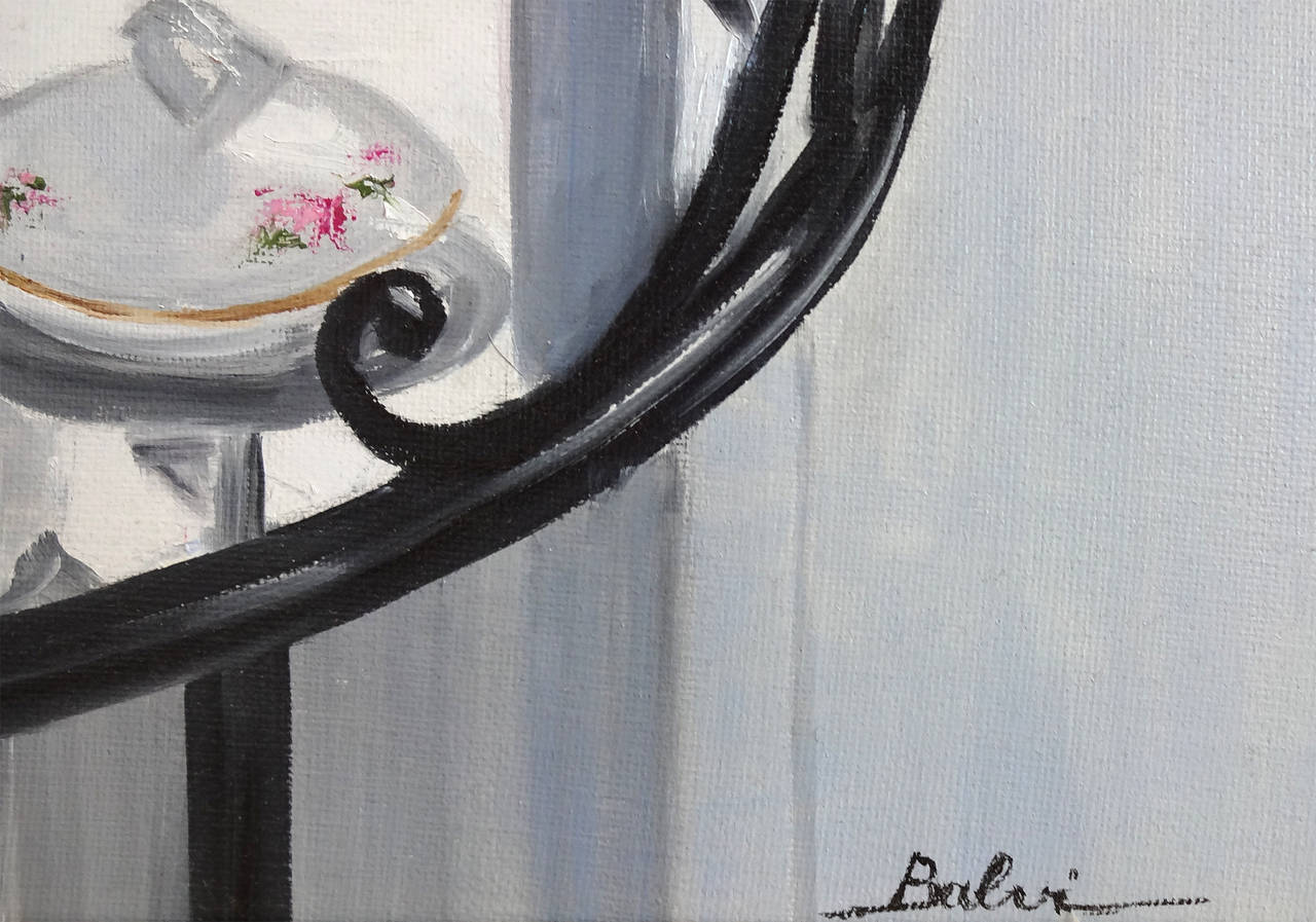 The bouquet in front of the window (Le Bouquet Devant la Fenetre) (Impressionismus), Painting, von Simone Balvi