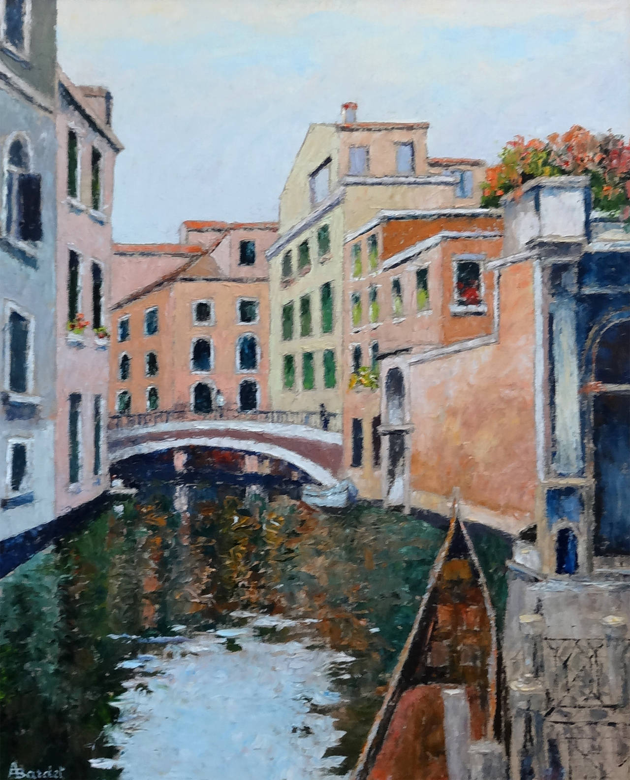 Andre Bardet Landscape Painting - Canaletto à Venise