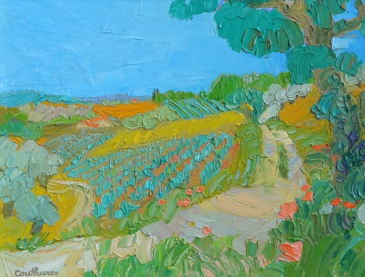 Daniel Couthures Landscape Painting - Le Chemin de Viones