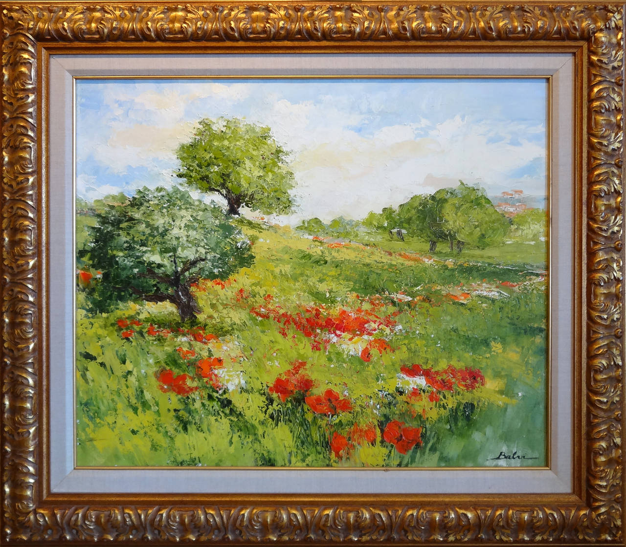 Summer in Normandy (L'Été en Normandie) - Painting by Simone Balvi