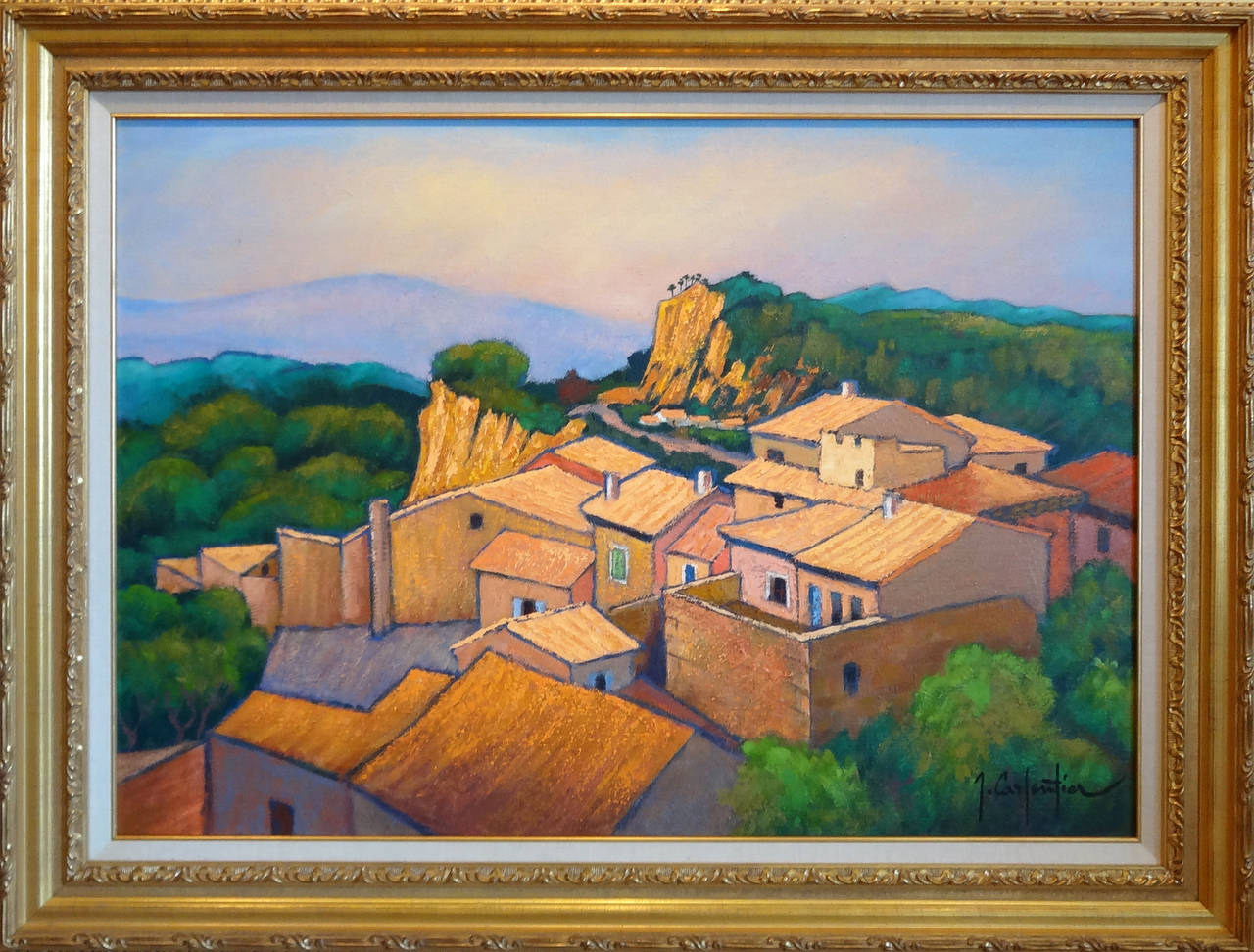 Ocre à Roussillon - Painting by Jacques Carpentier