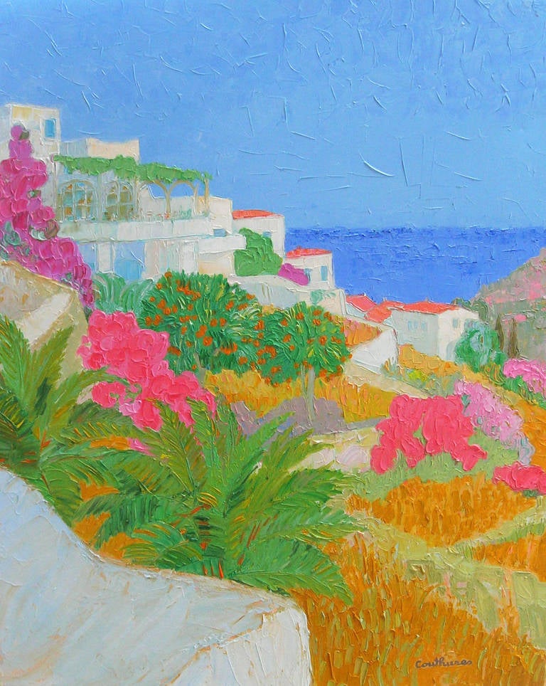 Daniel Couthures Landscape Painting - Kythira in Bloom (Cythère en Fleurs)