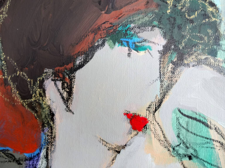 Kontemplation – Painting von Itzchak Tarkay
