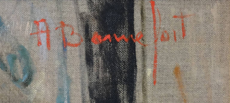 Alain Bonnefoit is Europe's most prominent painters of nudes. In this painting, Bonnefoit uses linen to create a juxtaposition between negative space and beautiful, rounded lines.