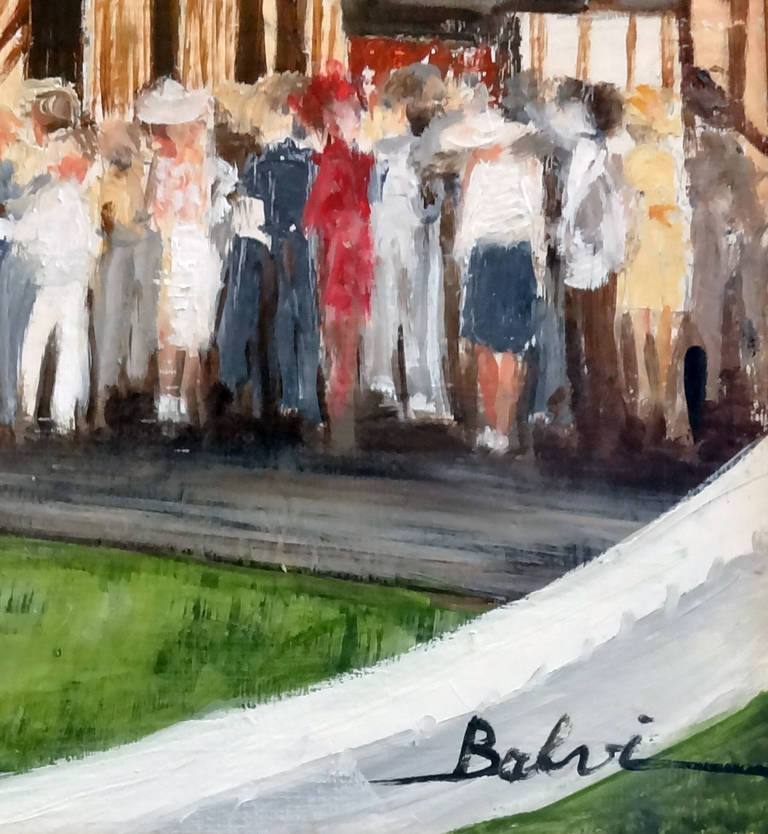 Hippodrome de la Touque - Impressionist Painting by Simone Balvi