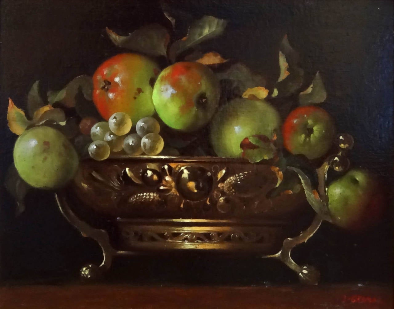 Jean Grimal Still-Life Painting - Bol Décoratif de Fruits