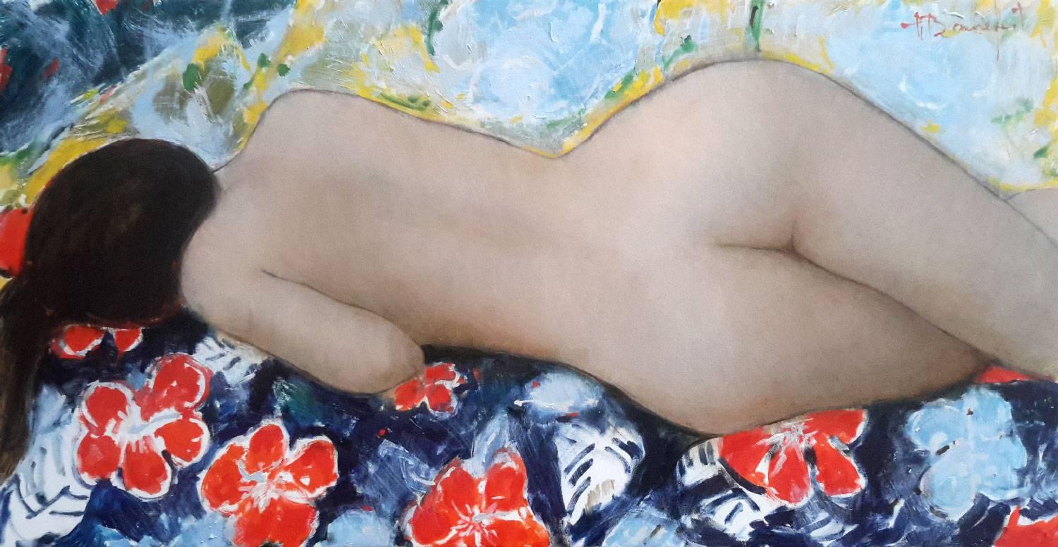 Alain Bonnefoit Nude Painting - Daisy