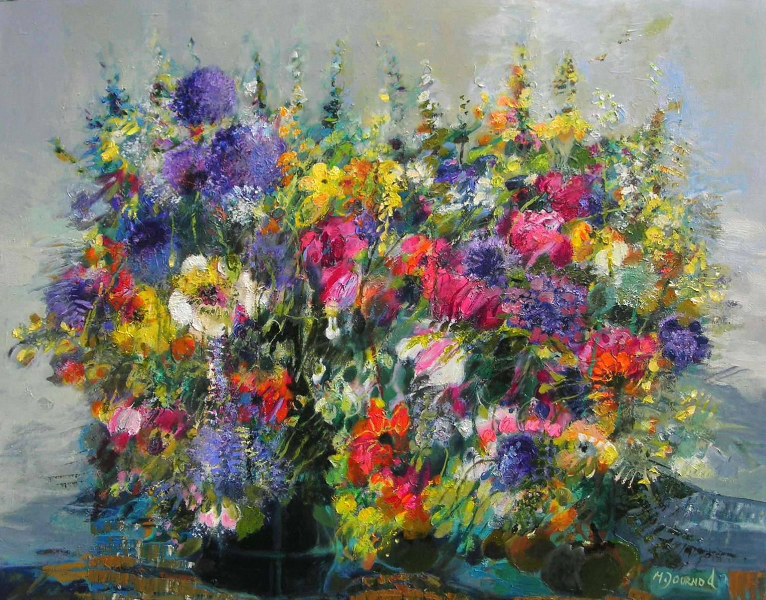 Monique Journod Still-Life Painting - Composition Florale