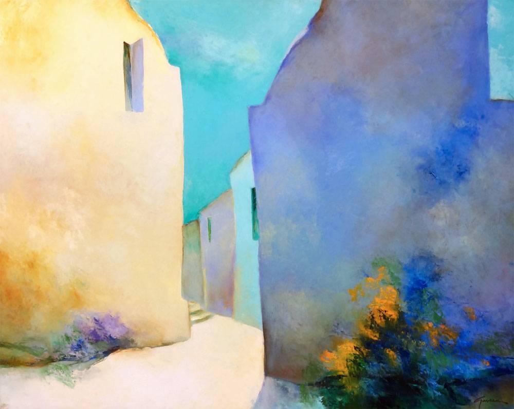 Claude Gaveau Landscape Painting - A L'Ombre (In the Shade)