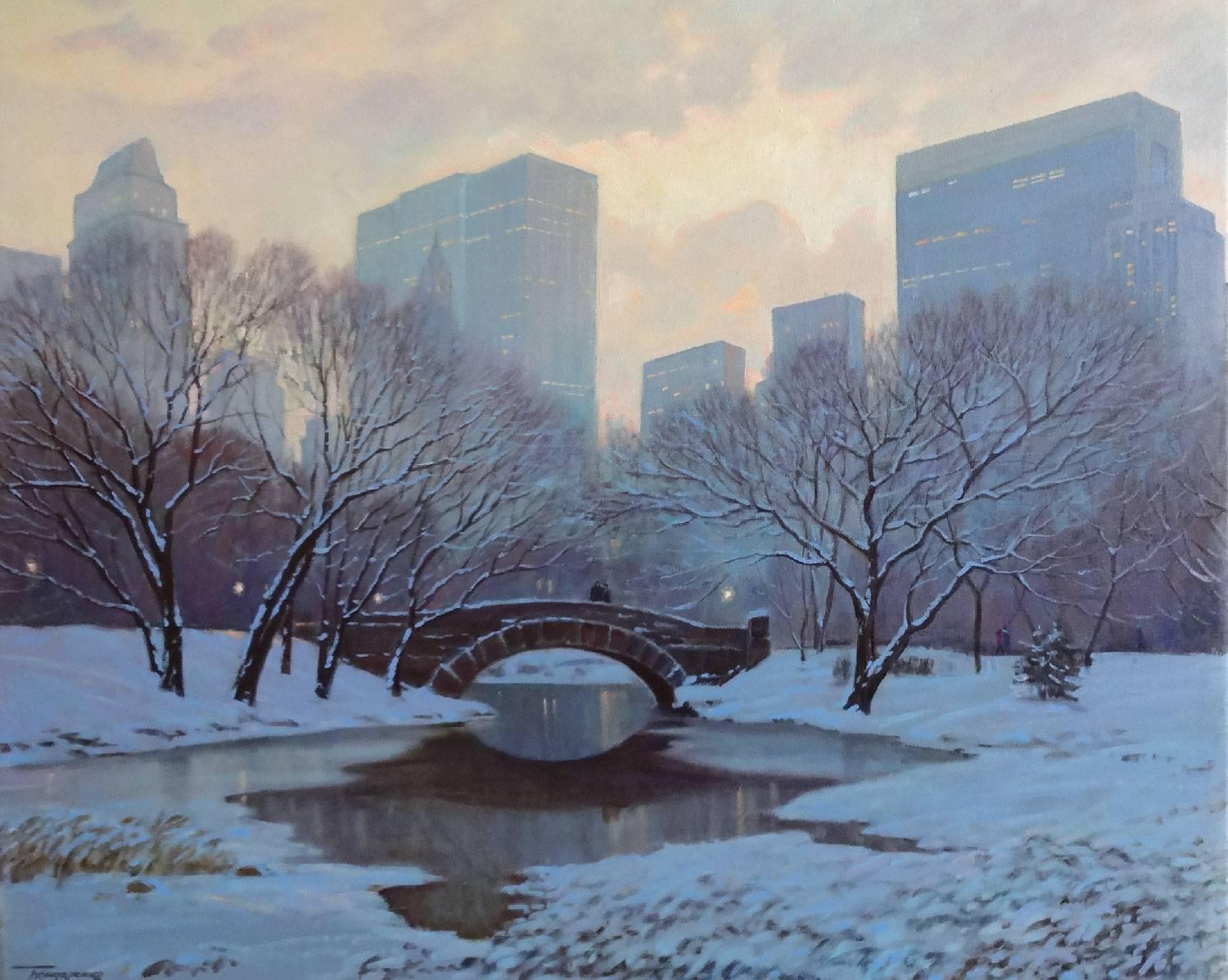 Yuri Bondarenko Landscape Painting - After the Snow, Central Park