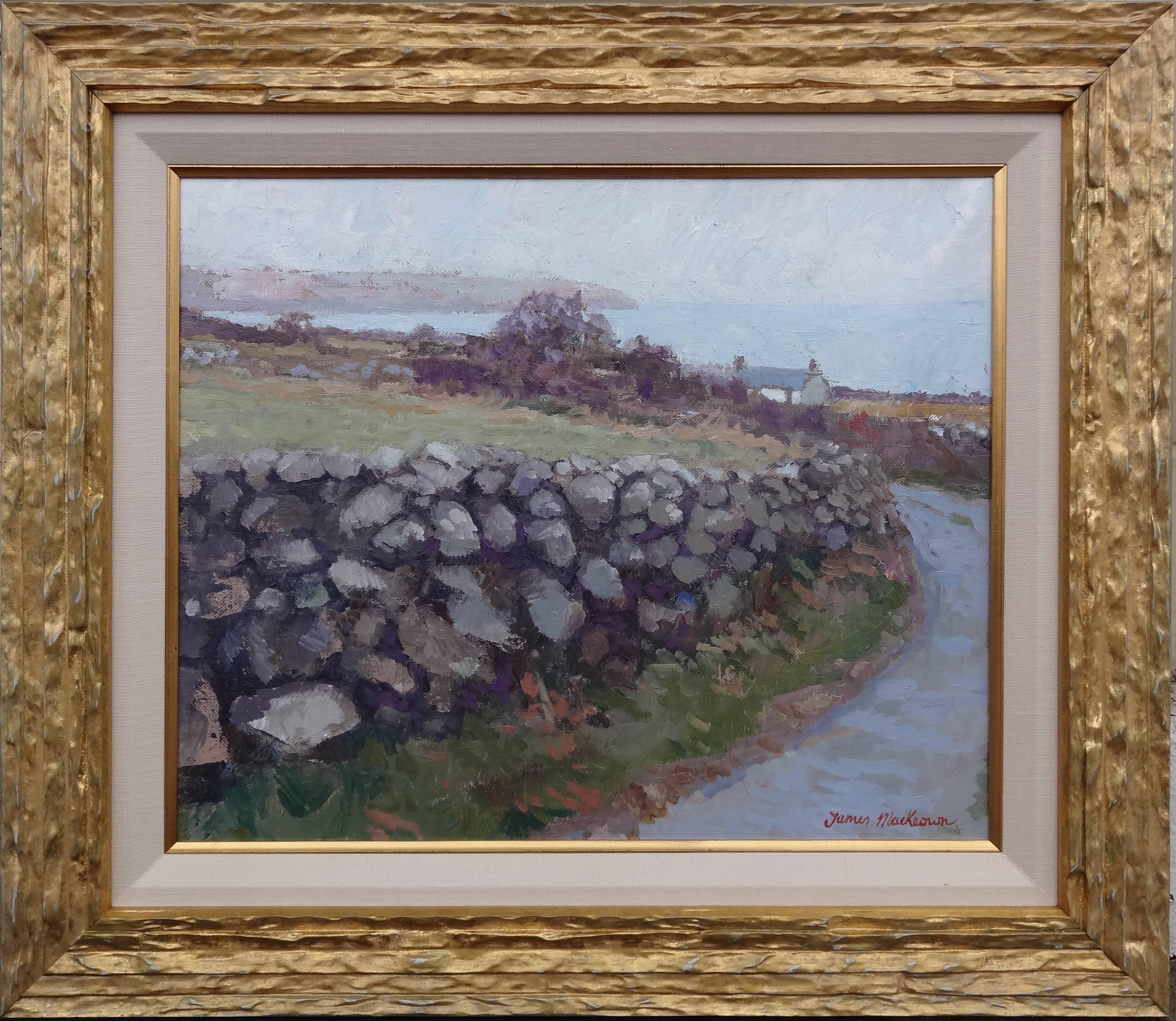 A. Stone Mauer (Grau), Landscape Painting, von James MacKeown