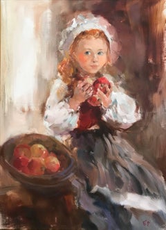 Little Girl with Apples