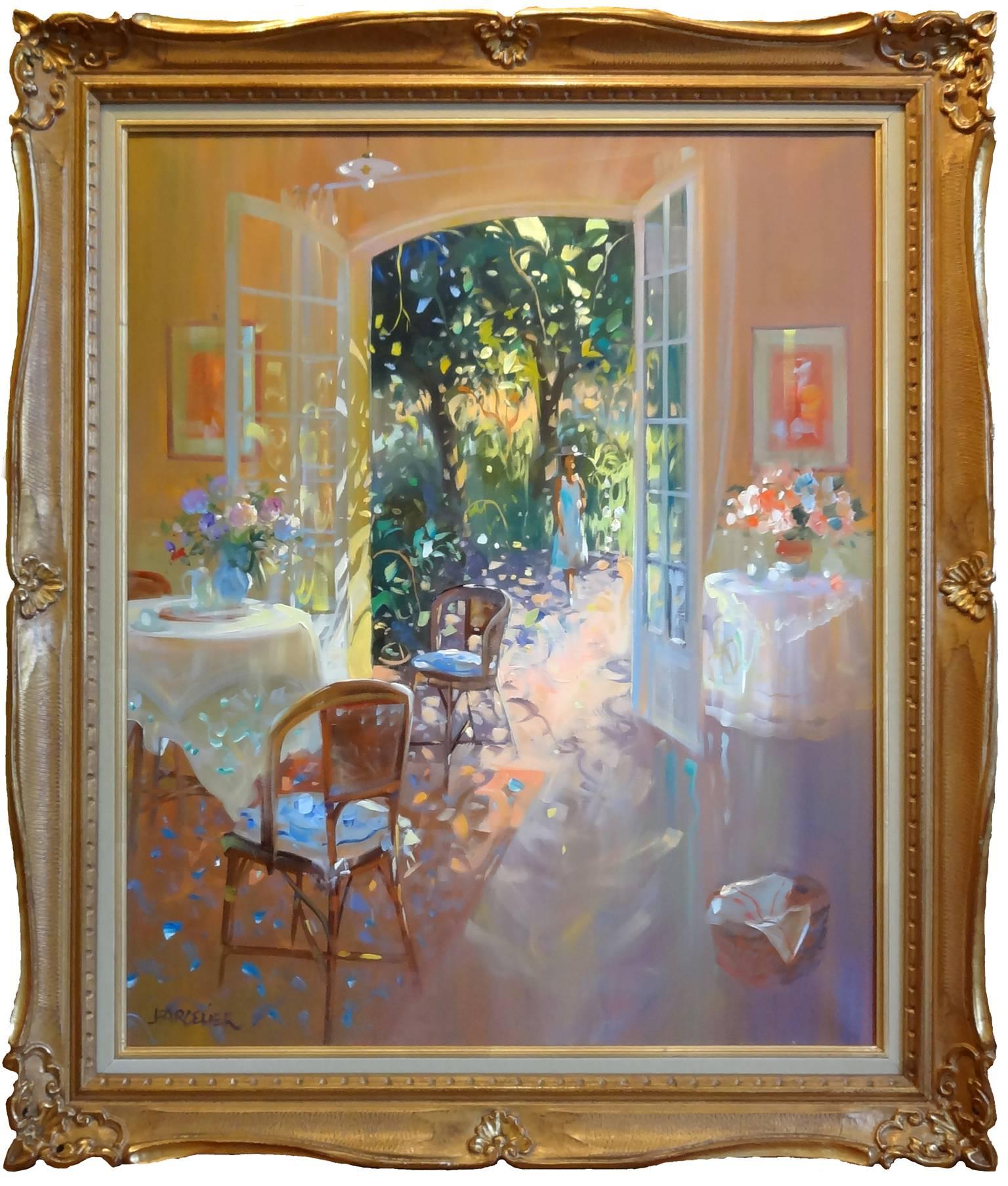 Dans la Salle à Manger (In the Dining Room) - Painting by Laurent Parcelier
