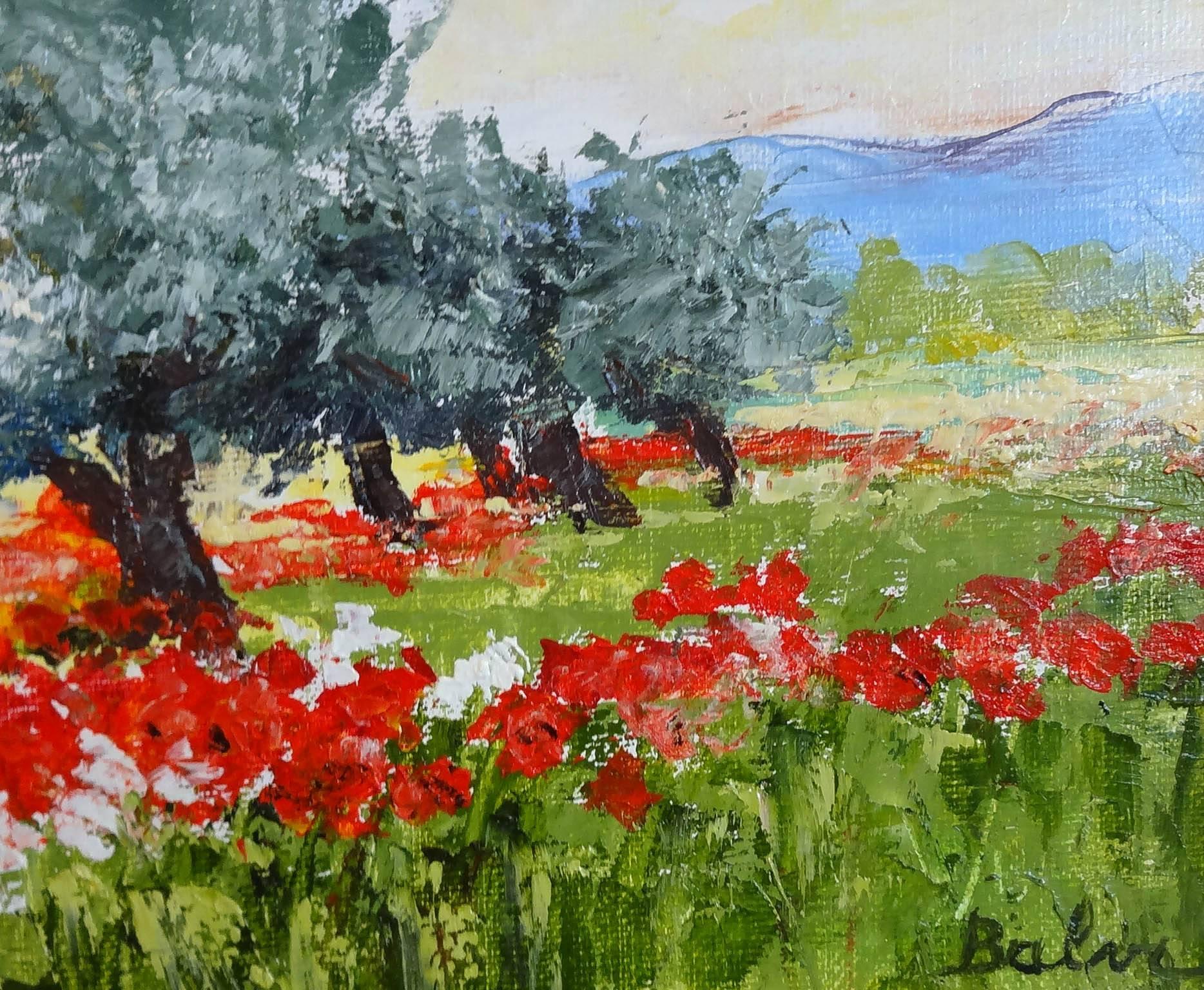 Olivier Daux les Coquelicots (Impressionismus), Painting, von Simone Balvi