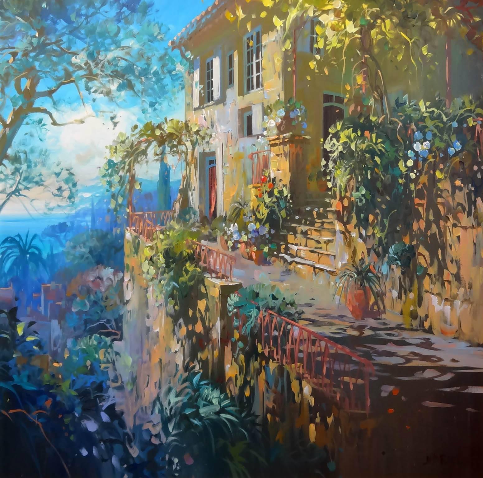 Laurent Parcelier Landscape Painting - Panorama sur le Luberon