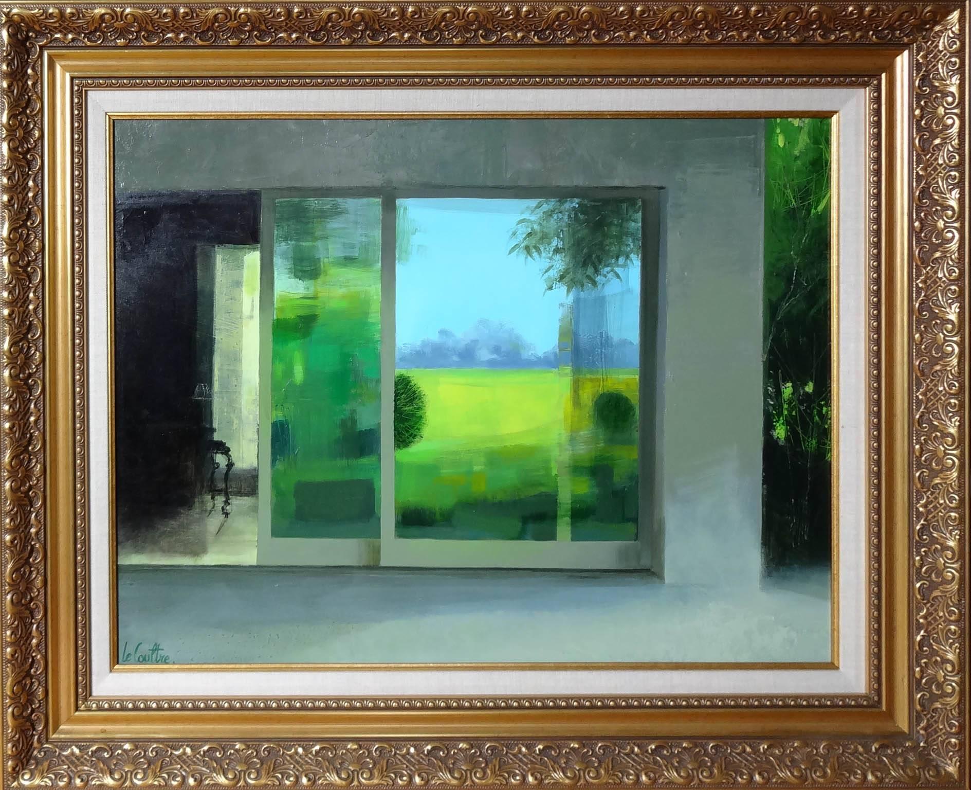 Green Reflections (Reflets Verts) - Painting by Marc le Coultre