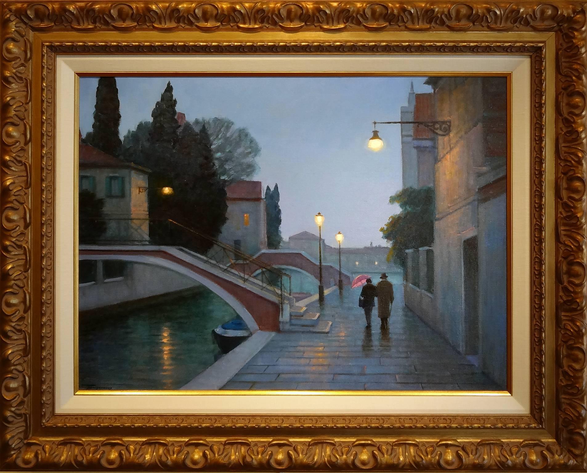 Evening on Judecca Island, Venice - Painting by Yuri Bondarenko