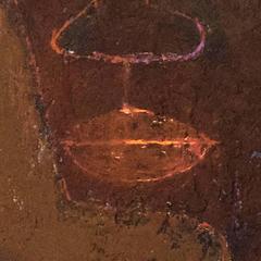 Little Girl with Pink Knots, Modern Art, Acrylic on Masonite, México