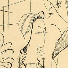 Three Women in New York, Modern Art, Ink on Paper, New York