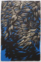 Painting on paper "Gold Leafs"