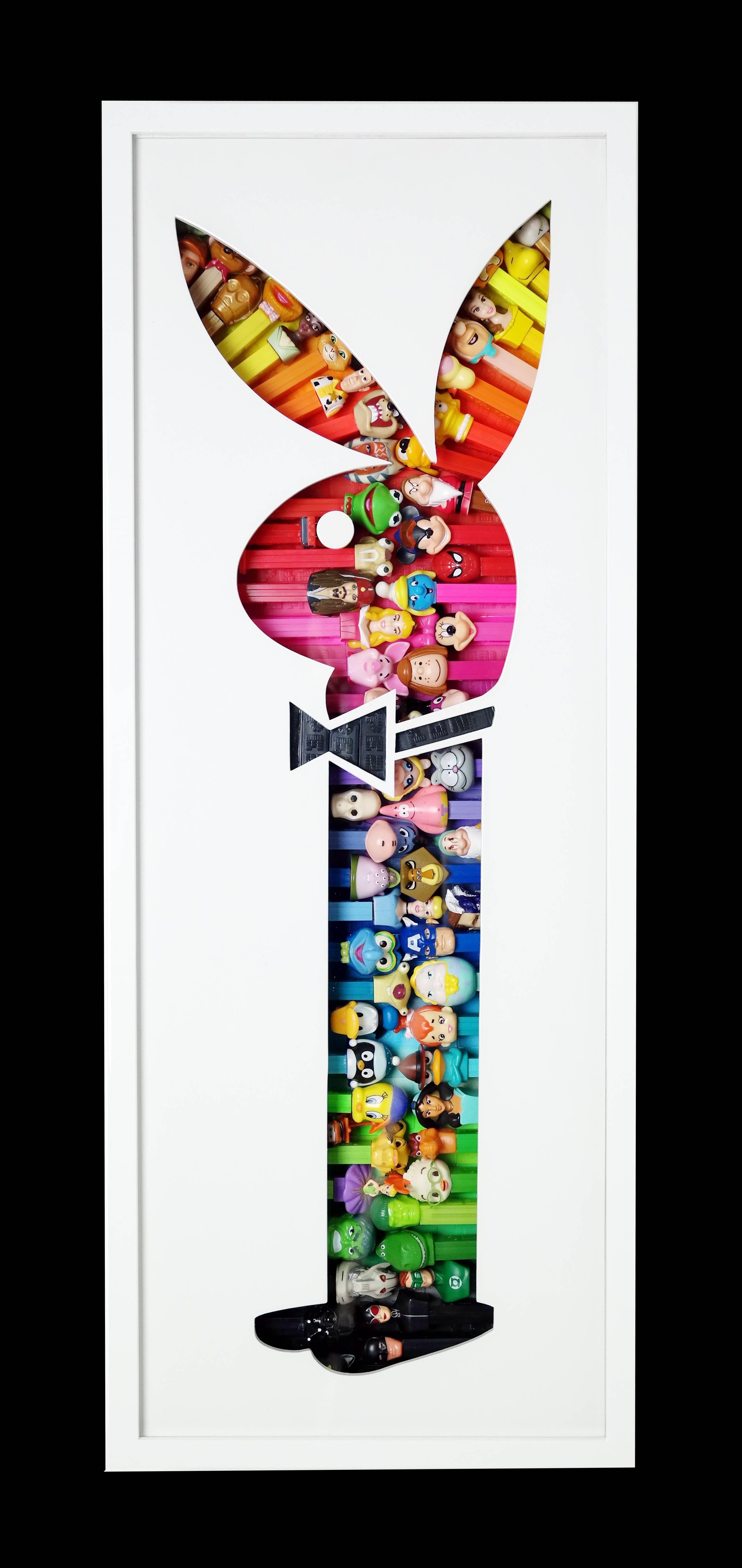 Pez Goes Playboy - Mixed Media Art by Valerie Carmet