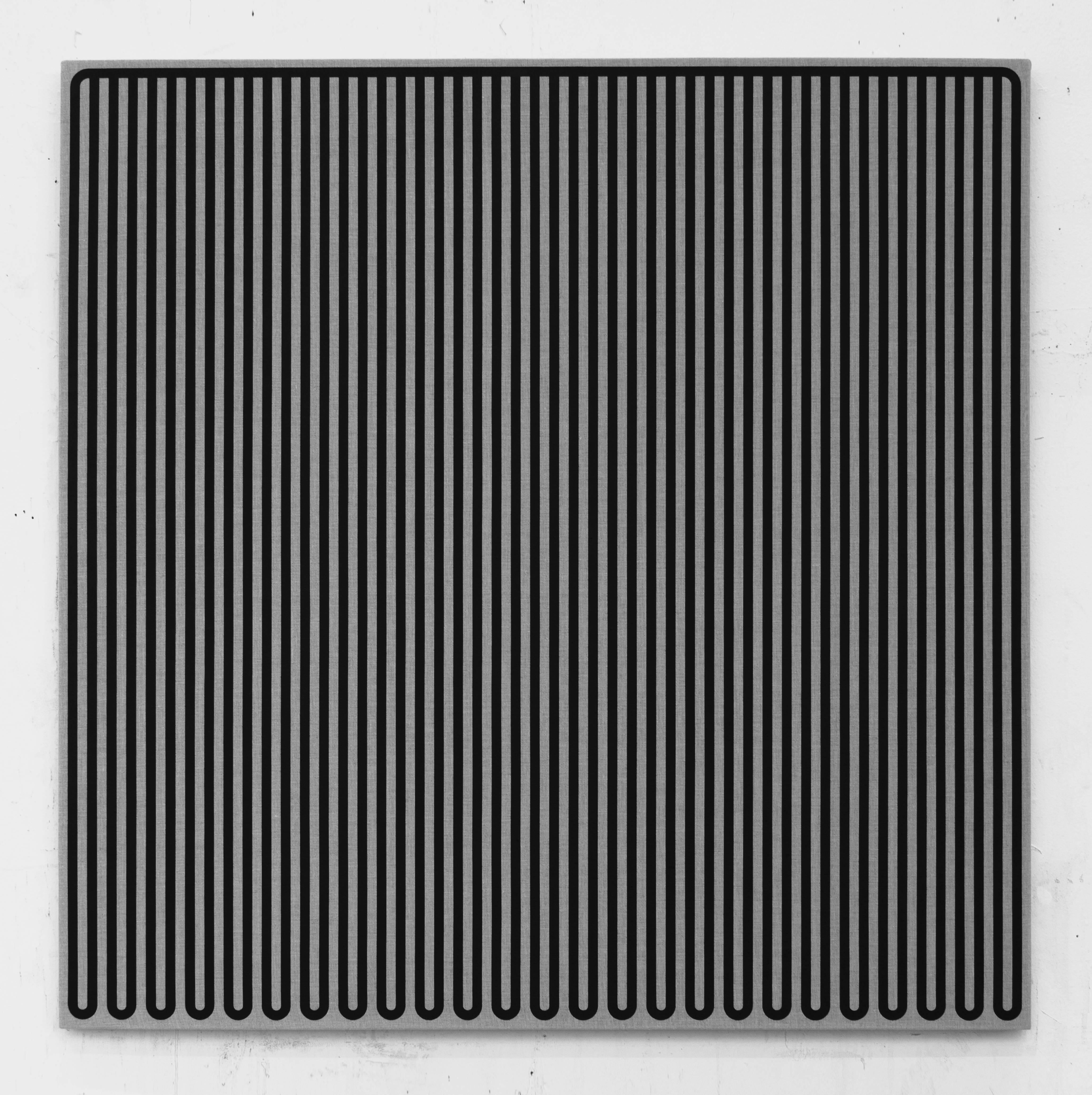 Neil Harrison Abstract Painting - Black Square 65