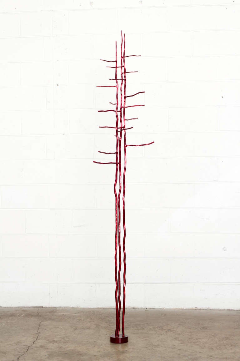 Shayne Dark Abstract Sculpture - Triad – Red