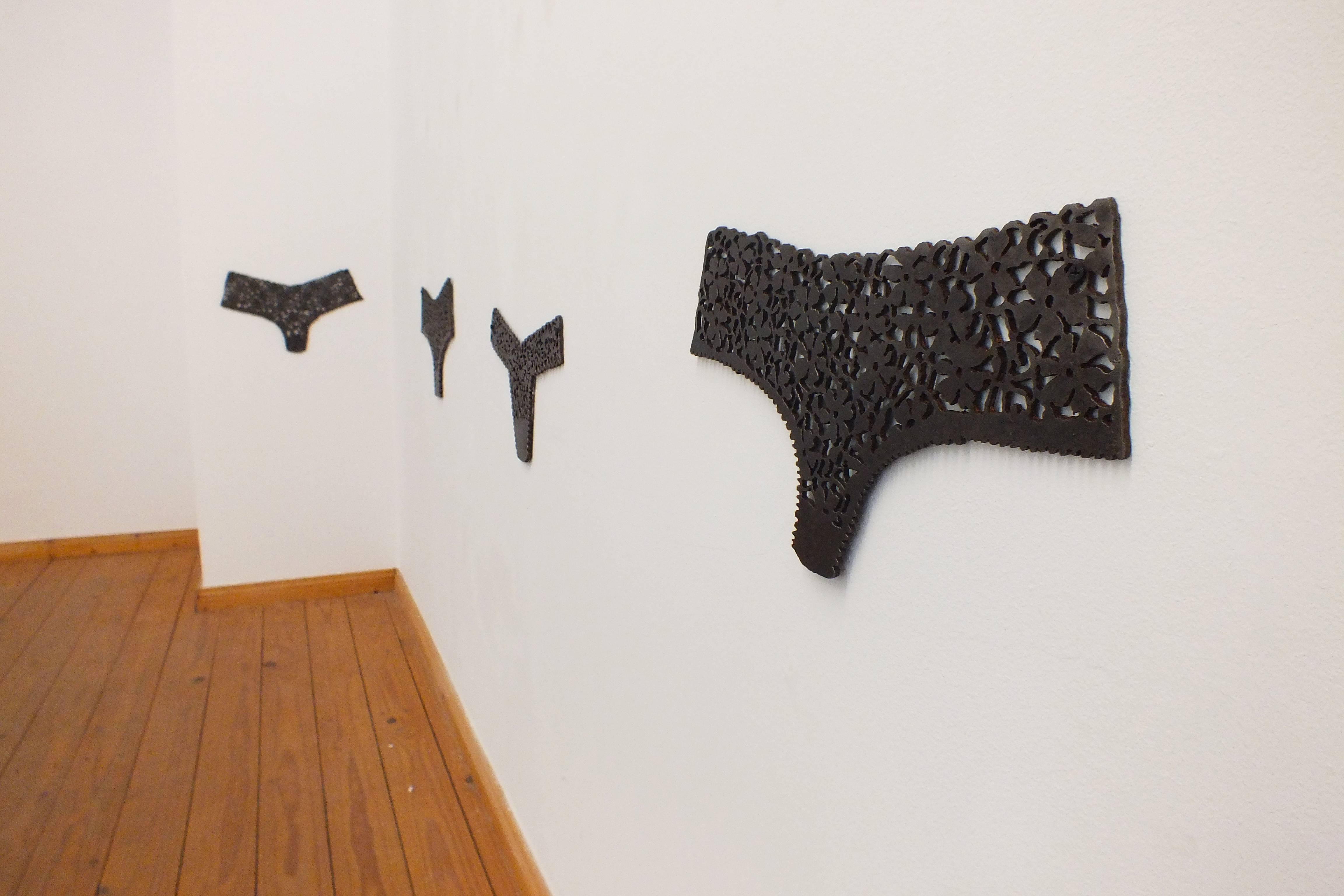 Wall Pantie series - Contemporary Sculpture by Cal Lane