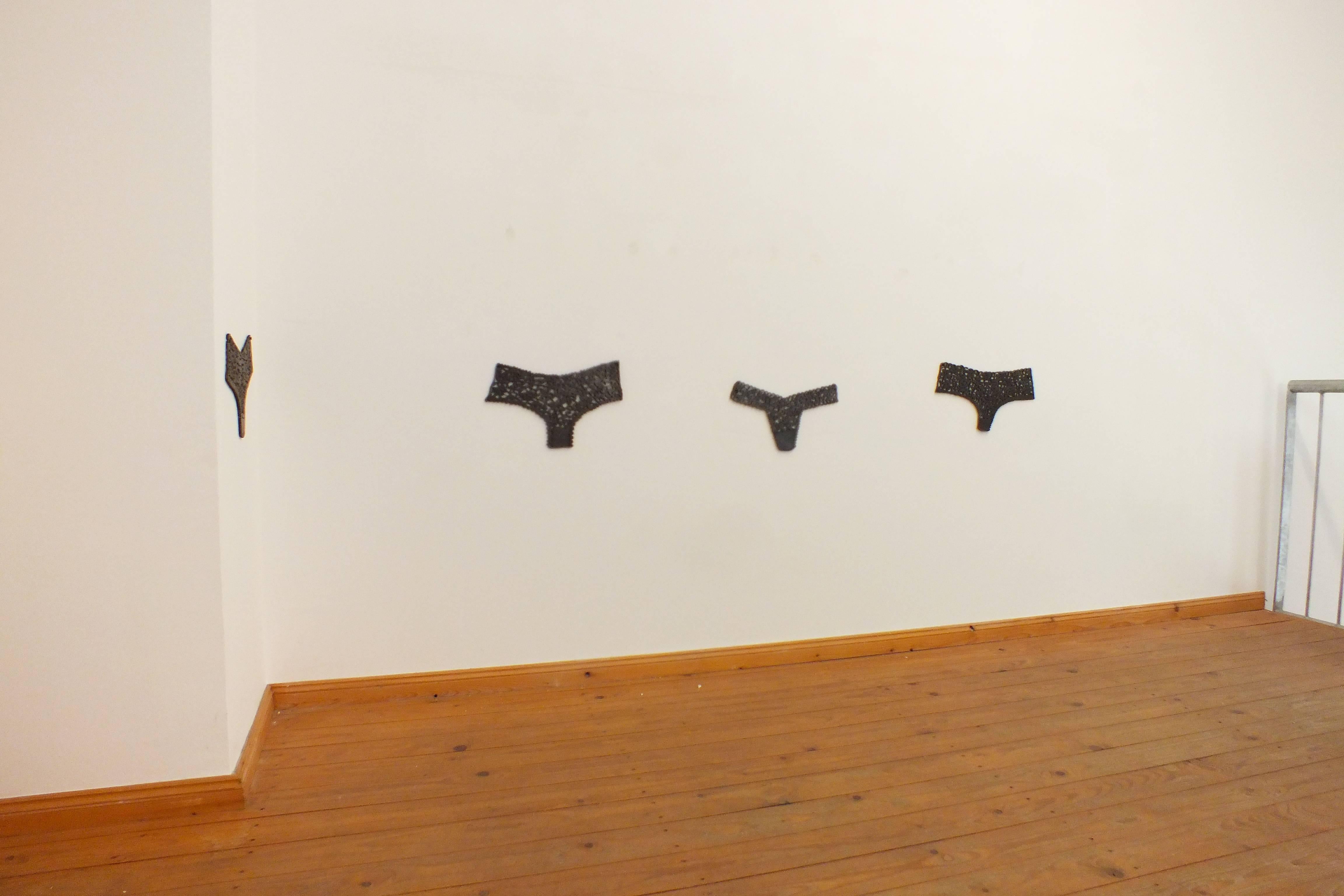 Wall Pantie series - Sculpture by Cal Lane