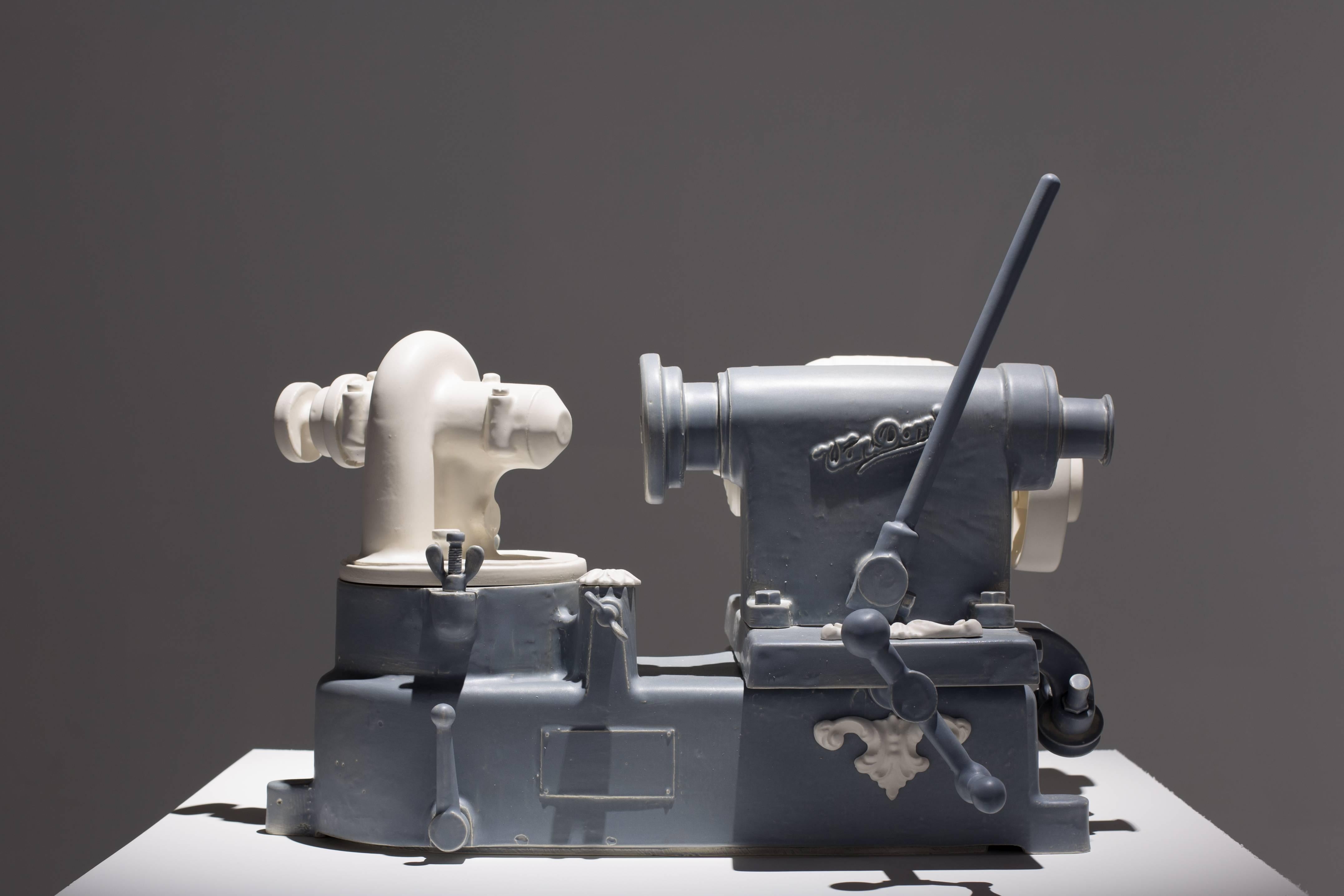 Clint Neufeld Figurative Sculpture - Satin-valve-grinder