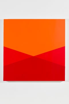 Estudio para «Burning 25», acrílico abstracto sobre panel de madera, sin enmarcar, 25x25