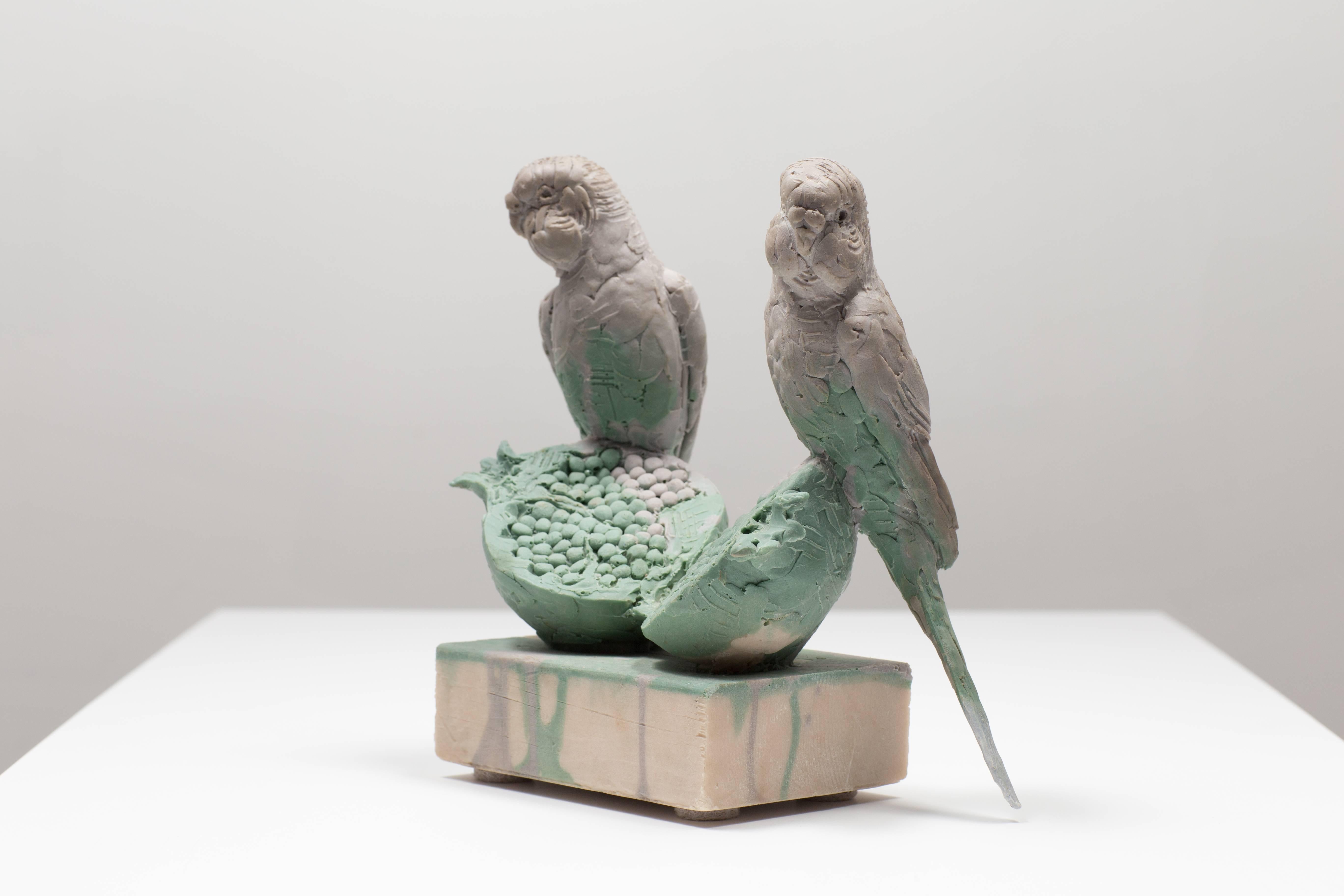 Budgies - Sculpture by Nicholas Crombach