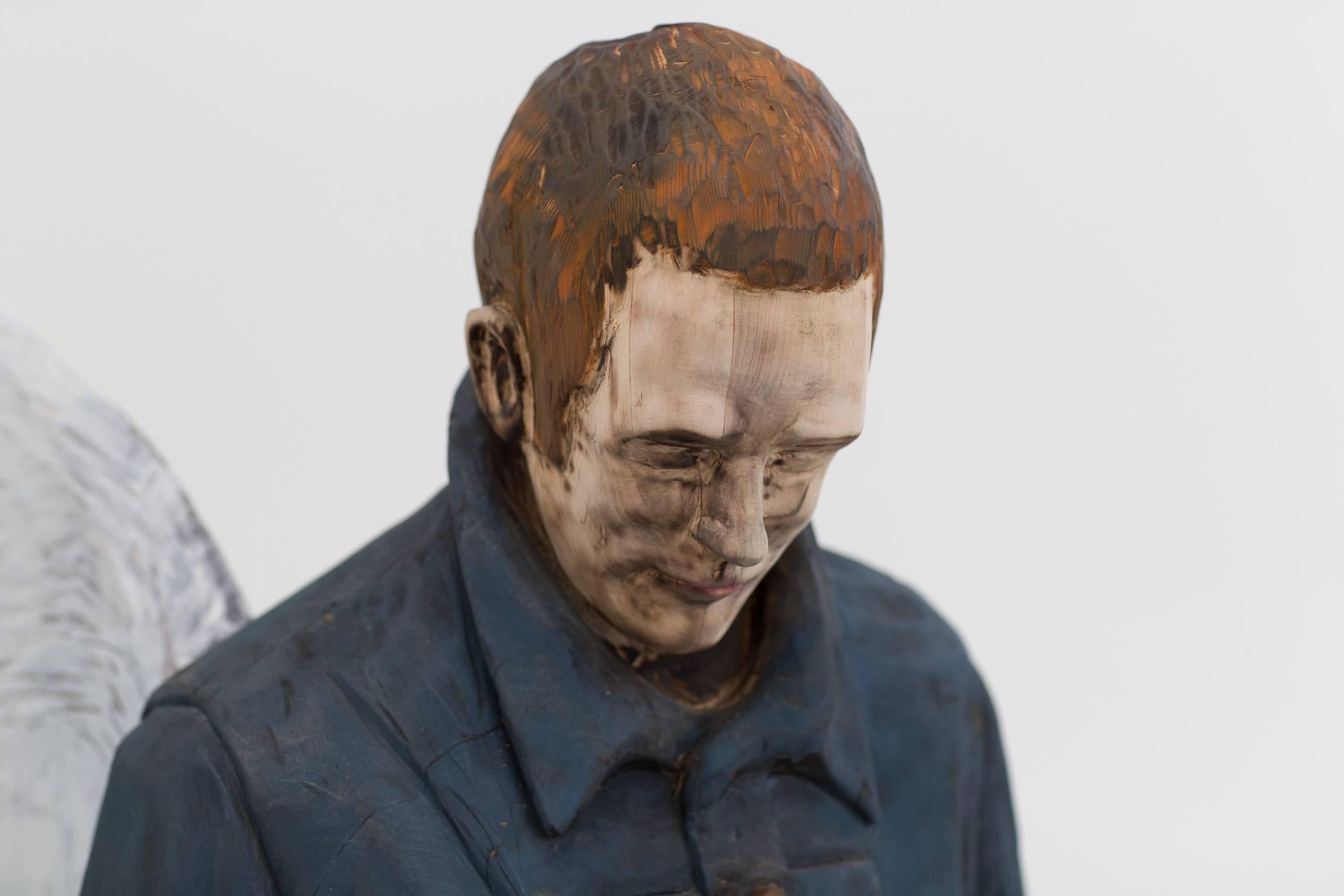 Jean-Robert Drouillard Figurative Sculpture - Coeur de plume