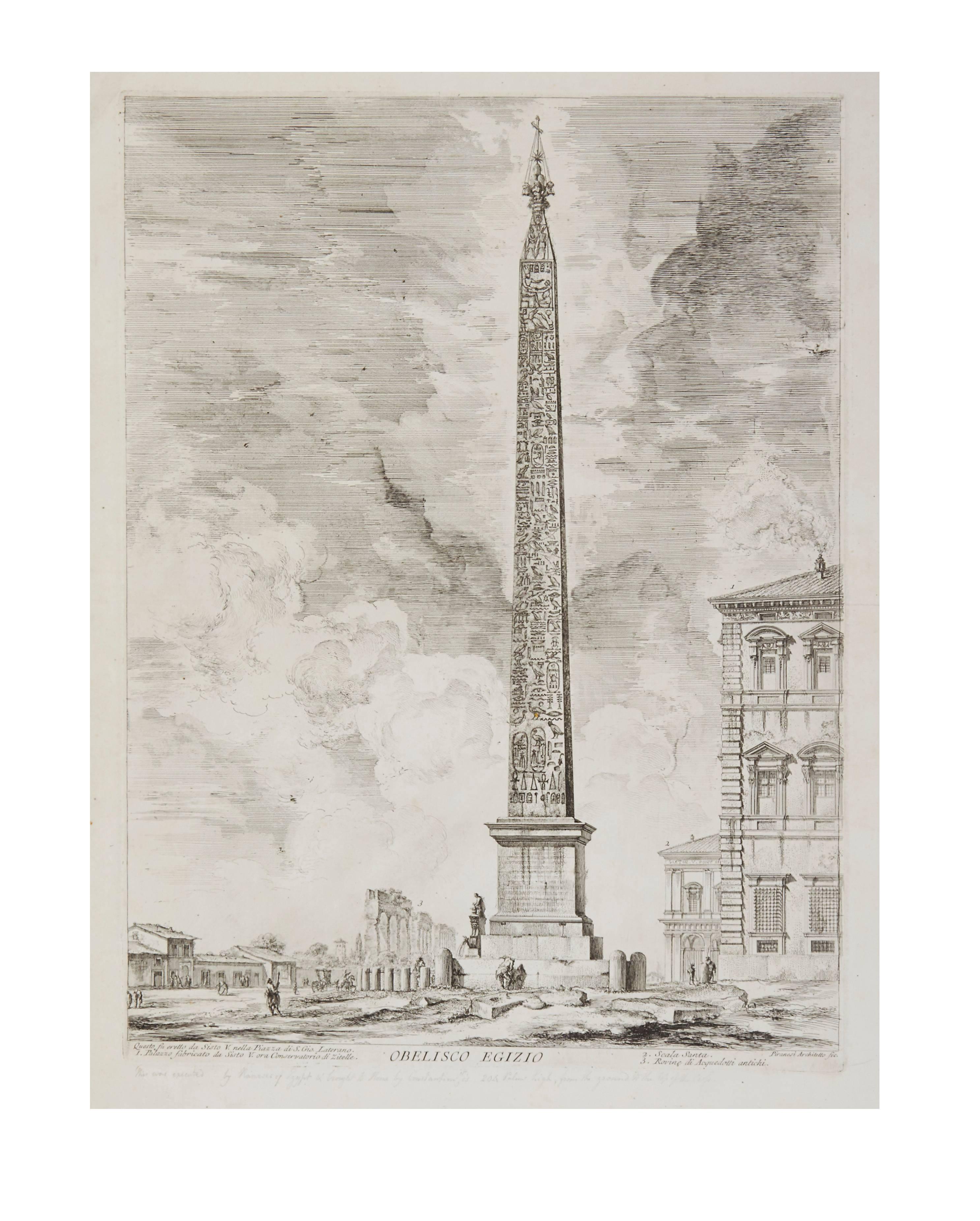 Egyptian Obelisk - Print by Giovanni Battista Piranesi