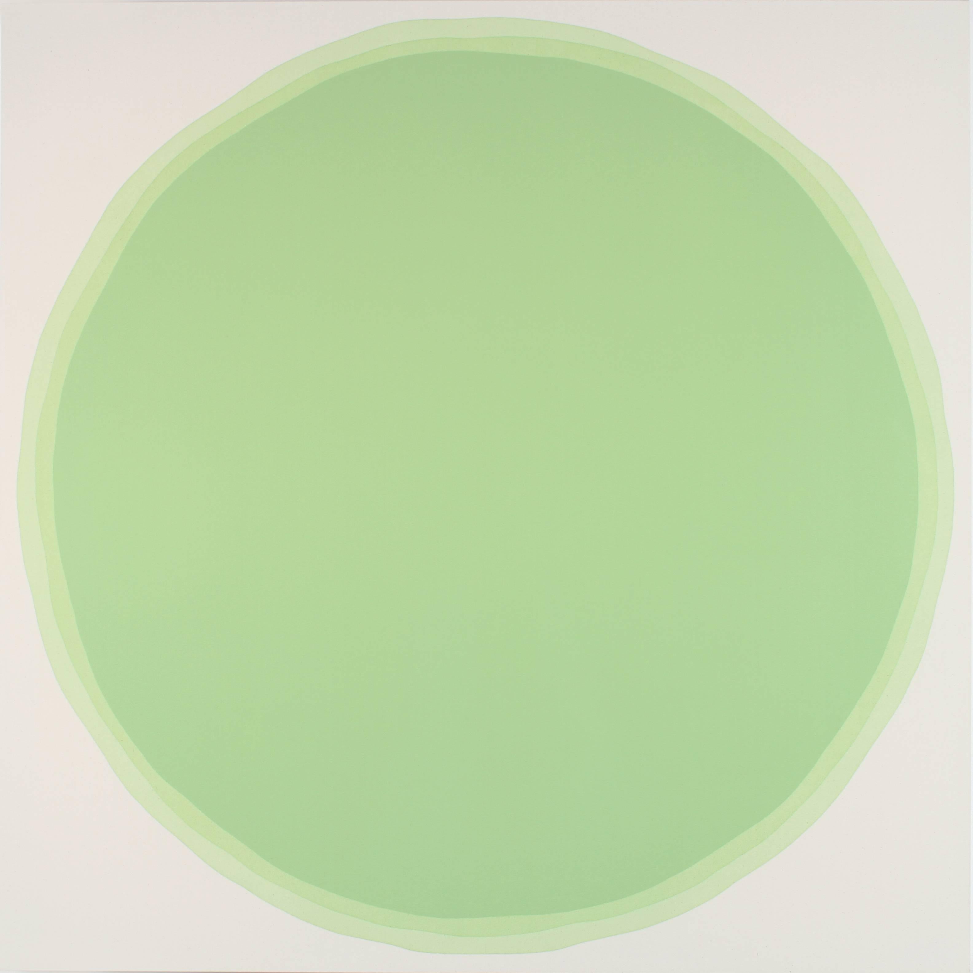 Dawn Arrowsmith Abstract Painting – Grünes Sacred Green