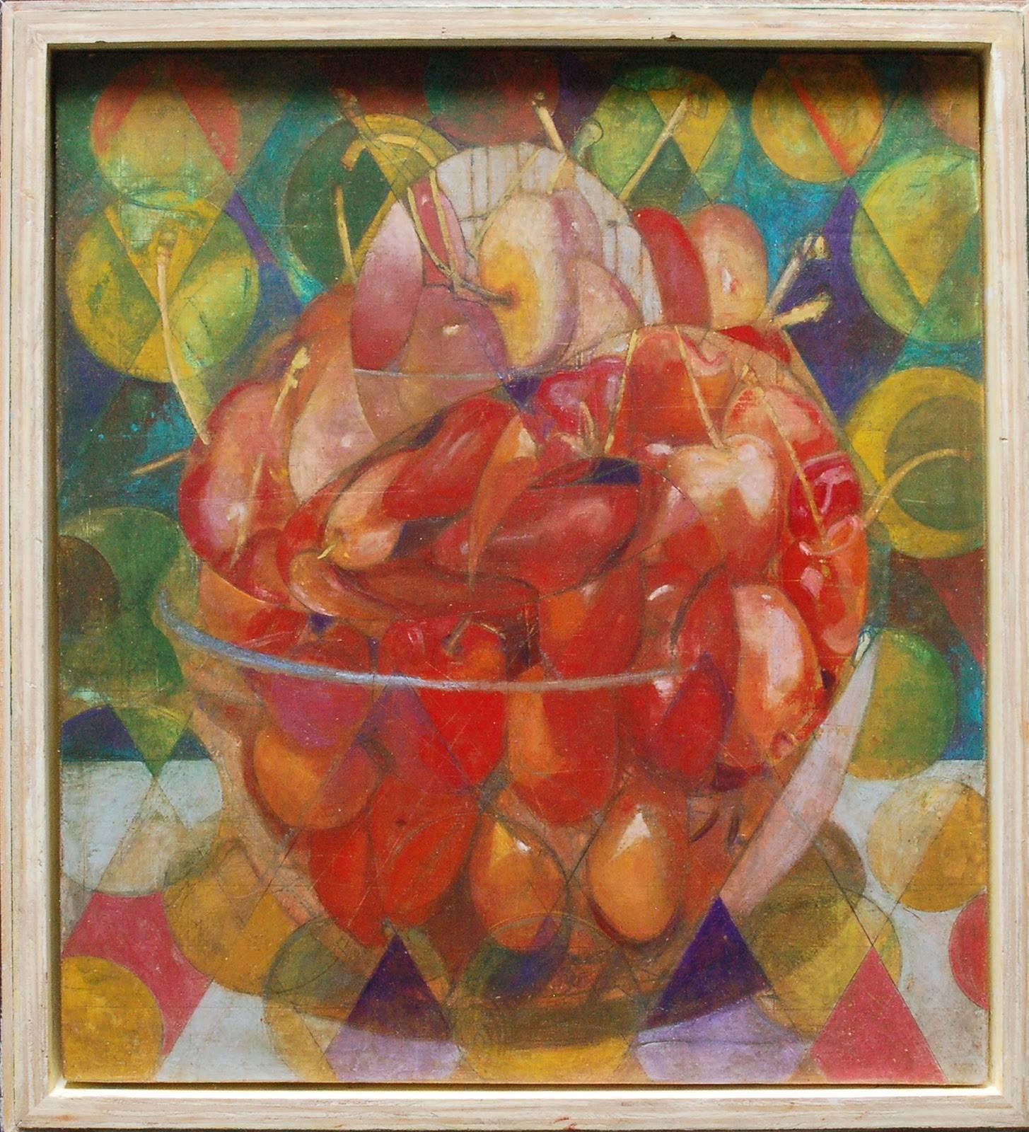 Still-Life Painting Mikel Alatza - coupe à fruits n°1