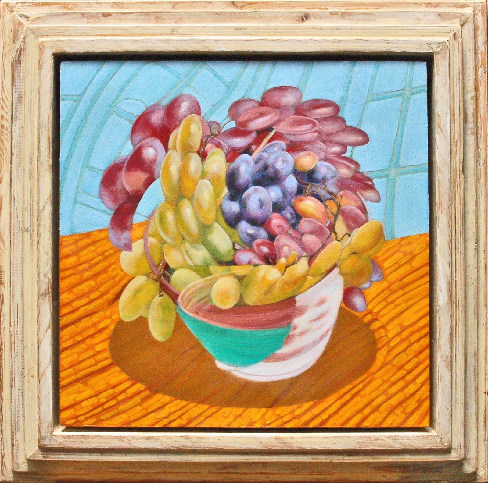 Still-Life Painting Mikel Alatza - coupe à fruits n° 3