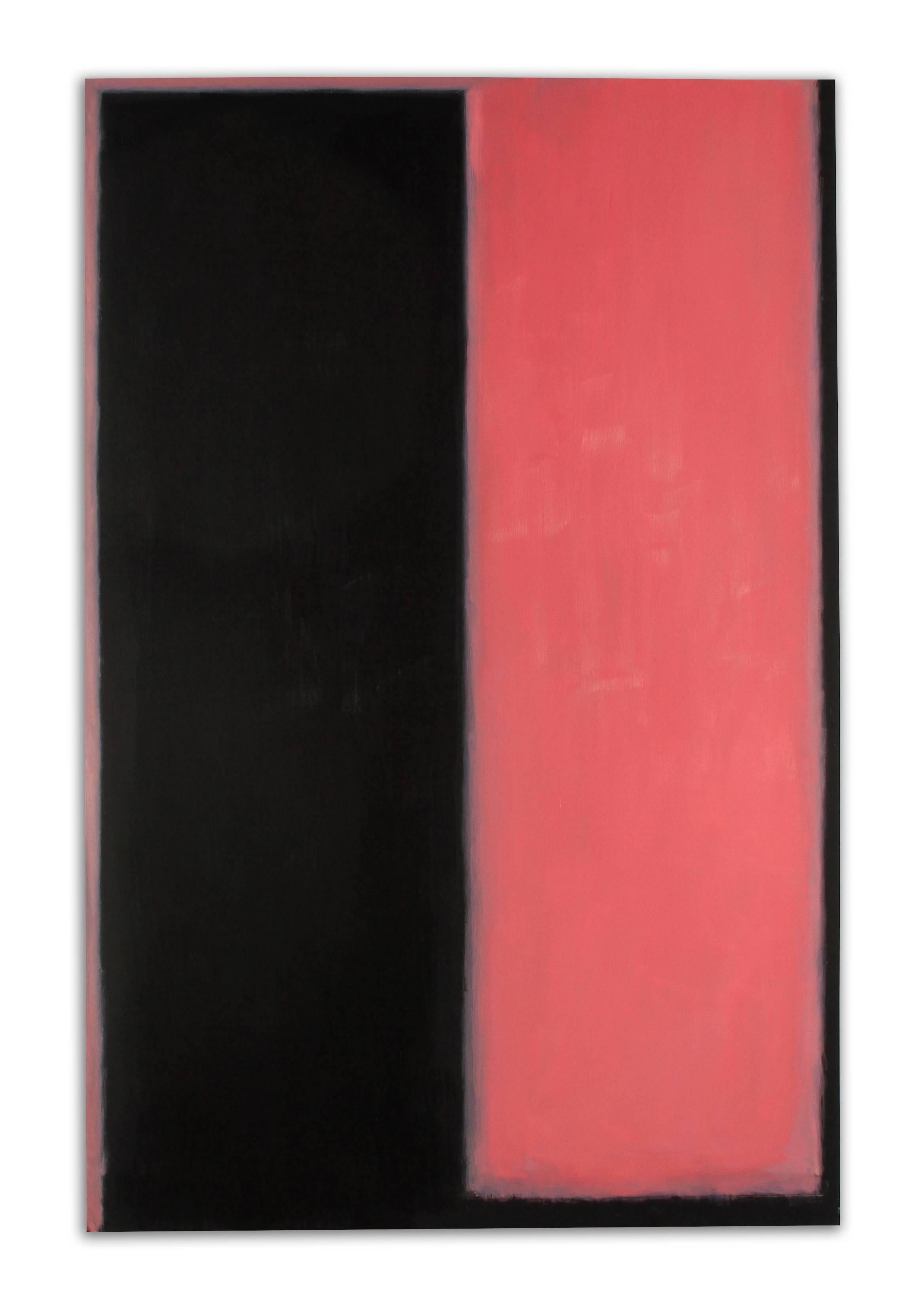 Peter Lodato Abstract Painting - Pink and Black