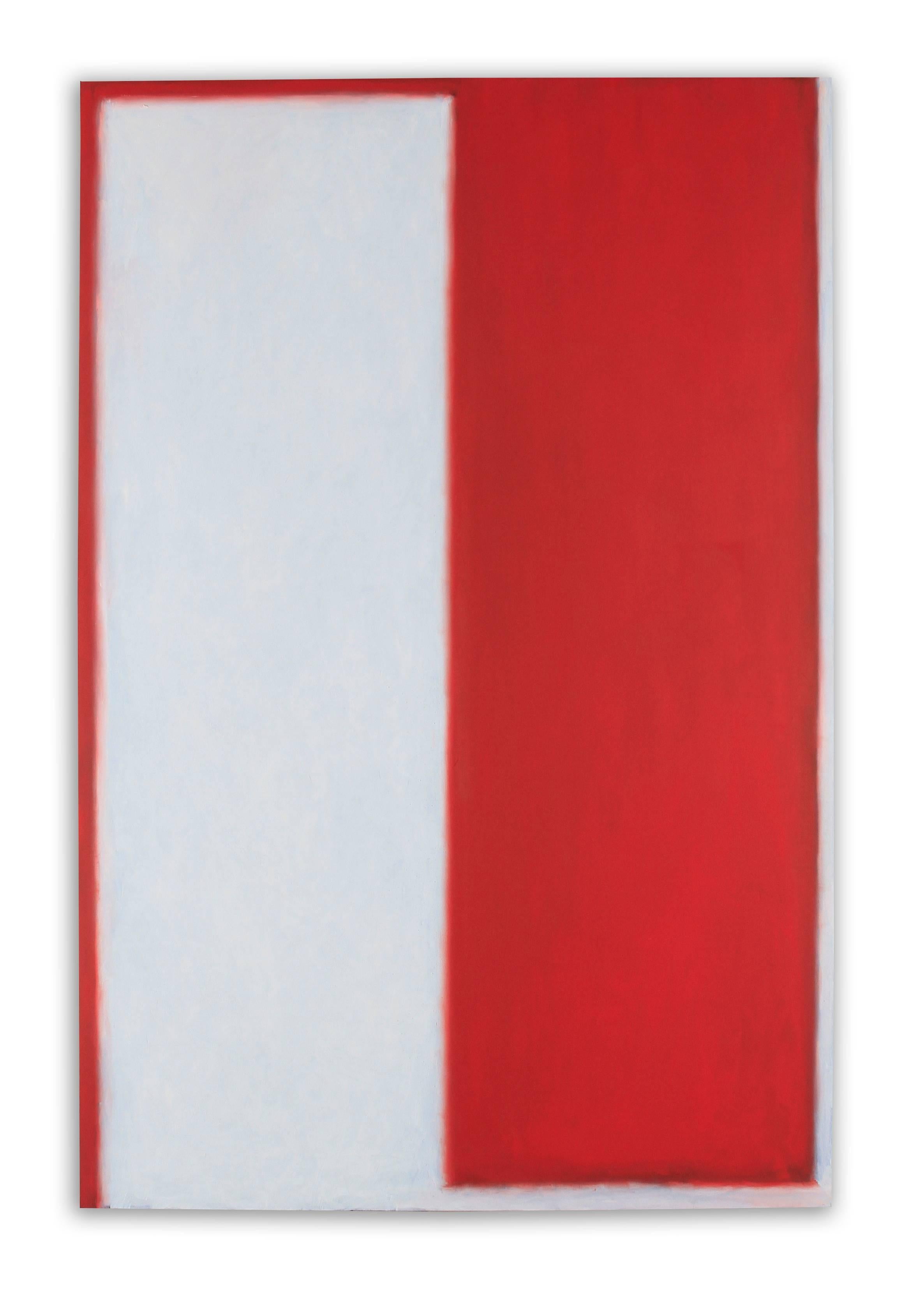Weiße und rote Nummer zwei – Painting von Peter Lodato