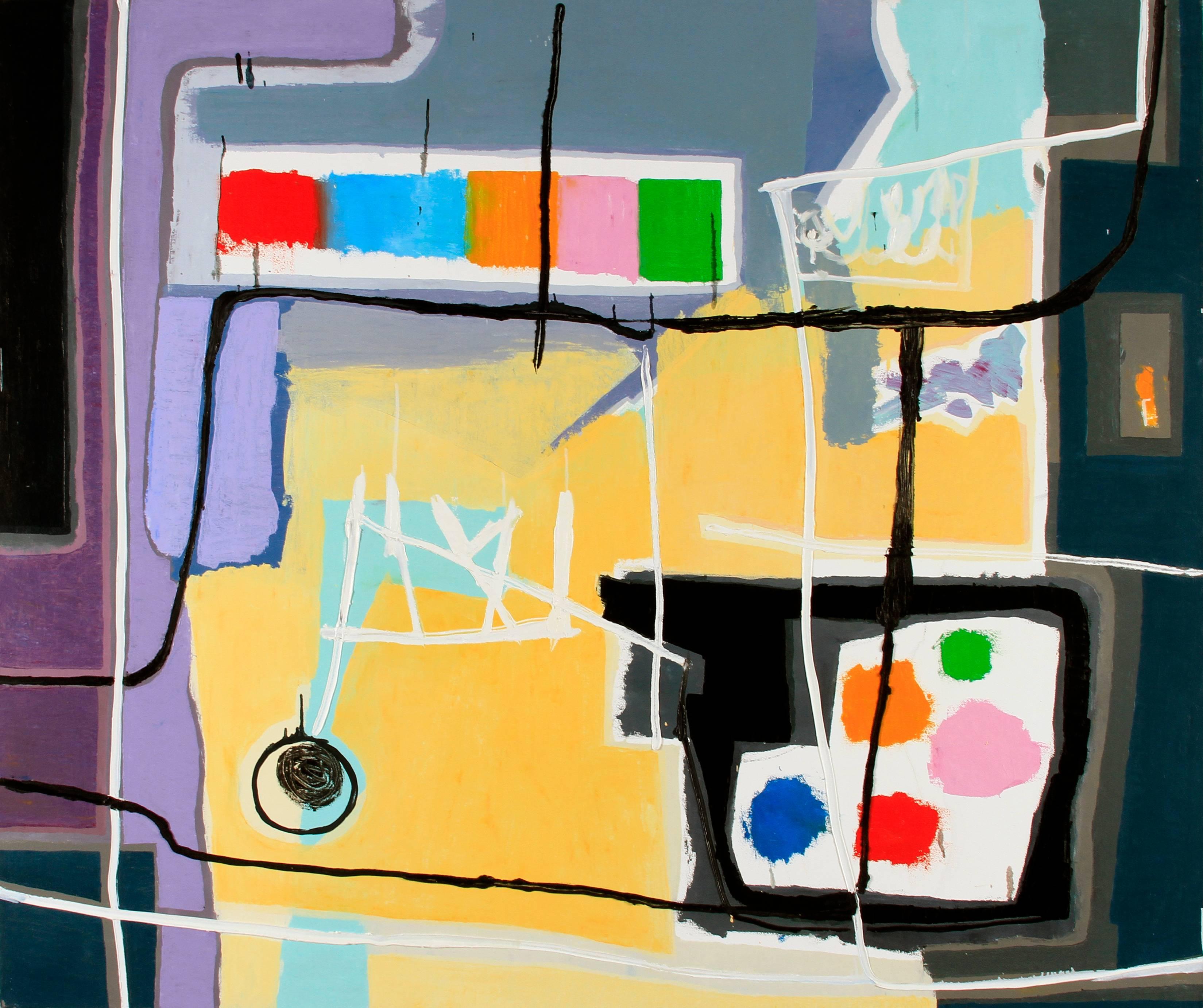 Abstract Painting Gustavo Ramos Rivera - Avril à Paris