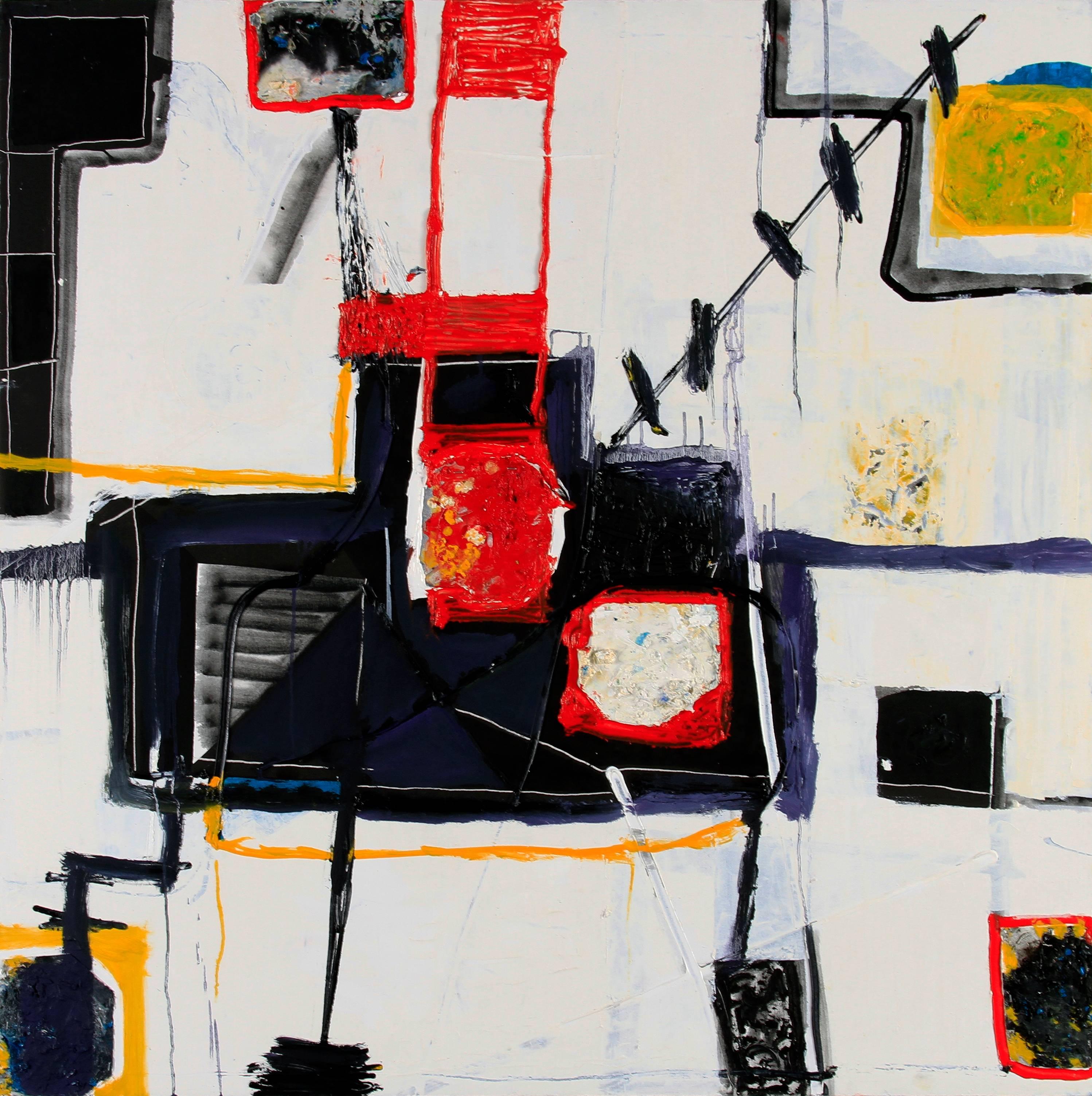 Abstract Painting di Gustavo Ramos Rivera - Construccion Perpetua (Costruzione perpetua)