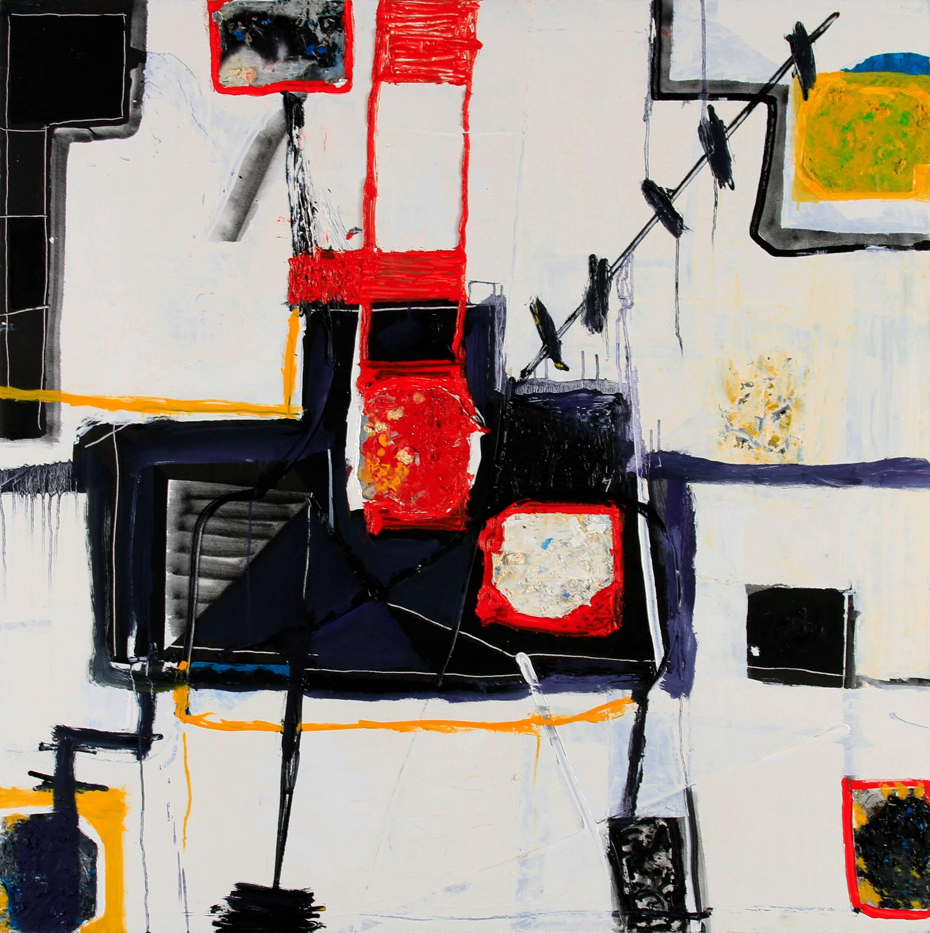 Gustavo Ramos Rivera Abstract Painting - Construccion Perpetua (Perpetual Construction)